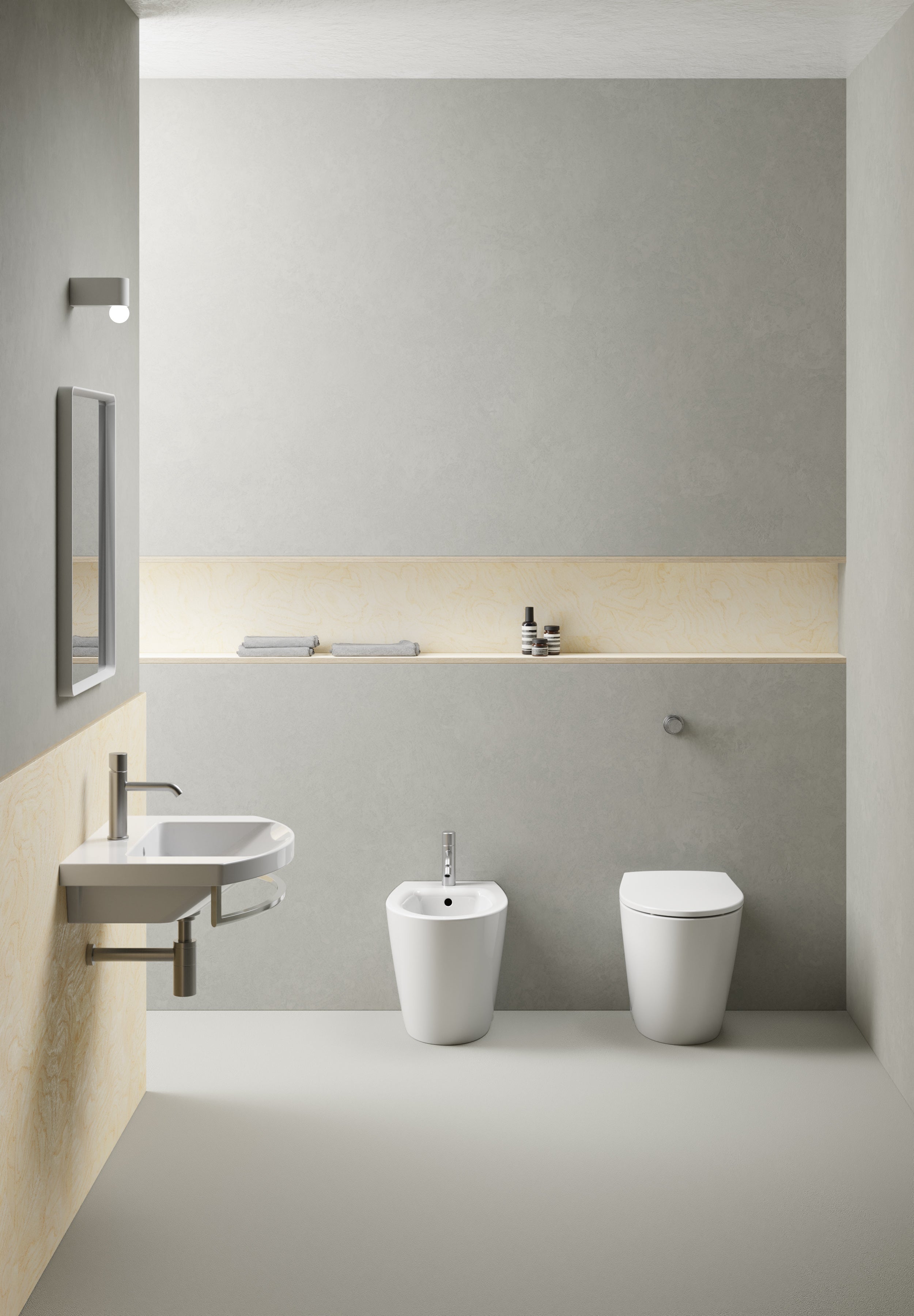 Bidet  monoforo con foro troppopieno CM:52x37
