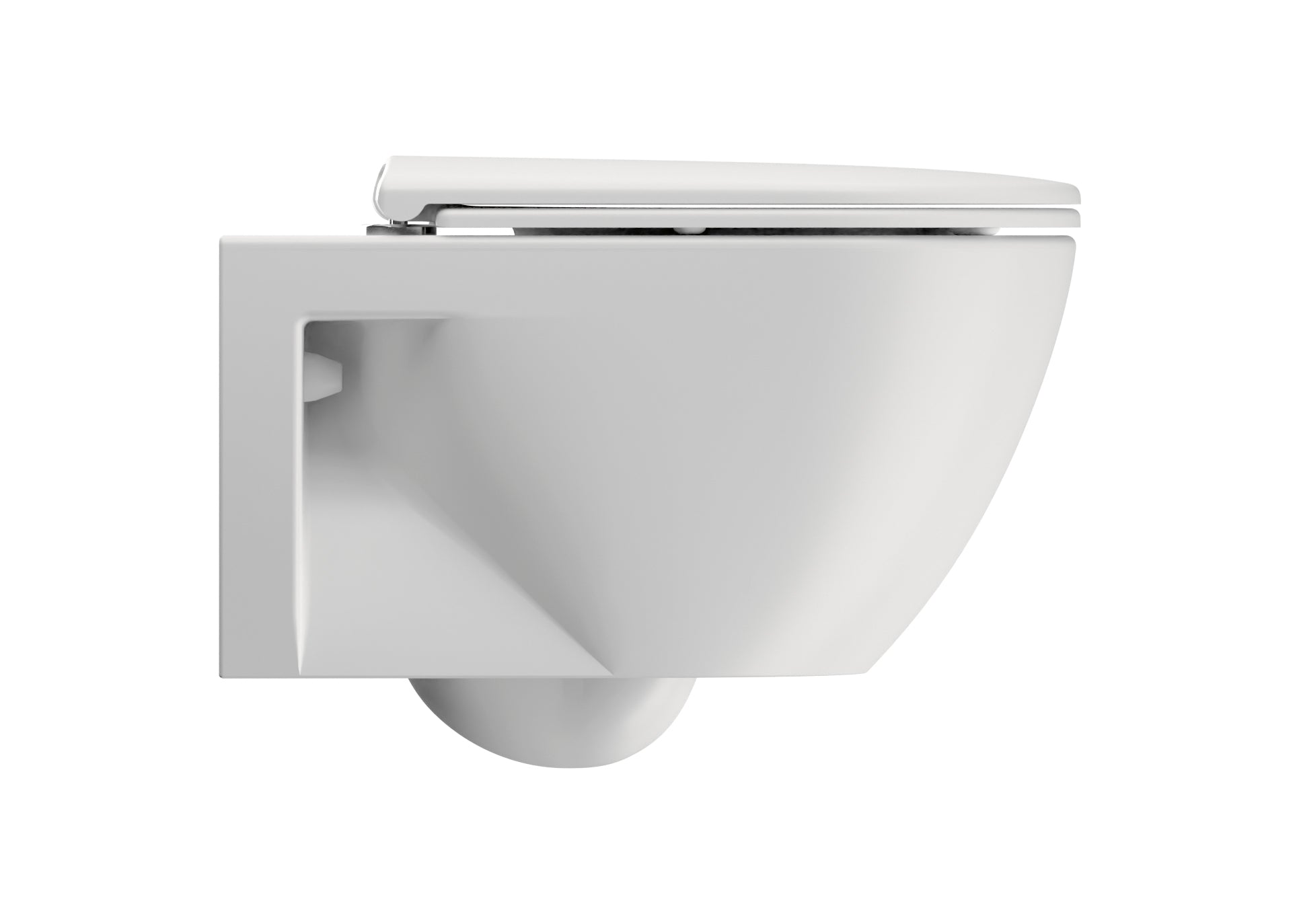WC Eco installazione a sospensione CM:55x36 con fissaggio laterale e sistema di scarico Swirflush