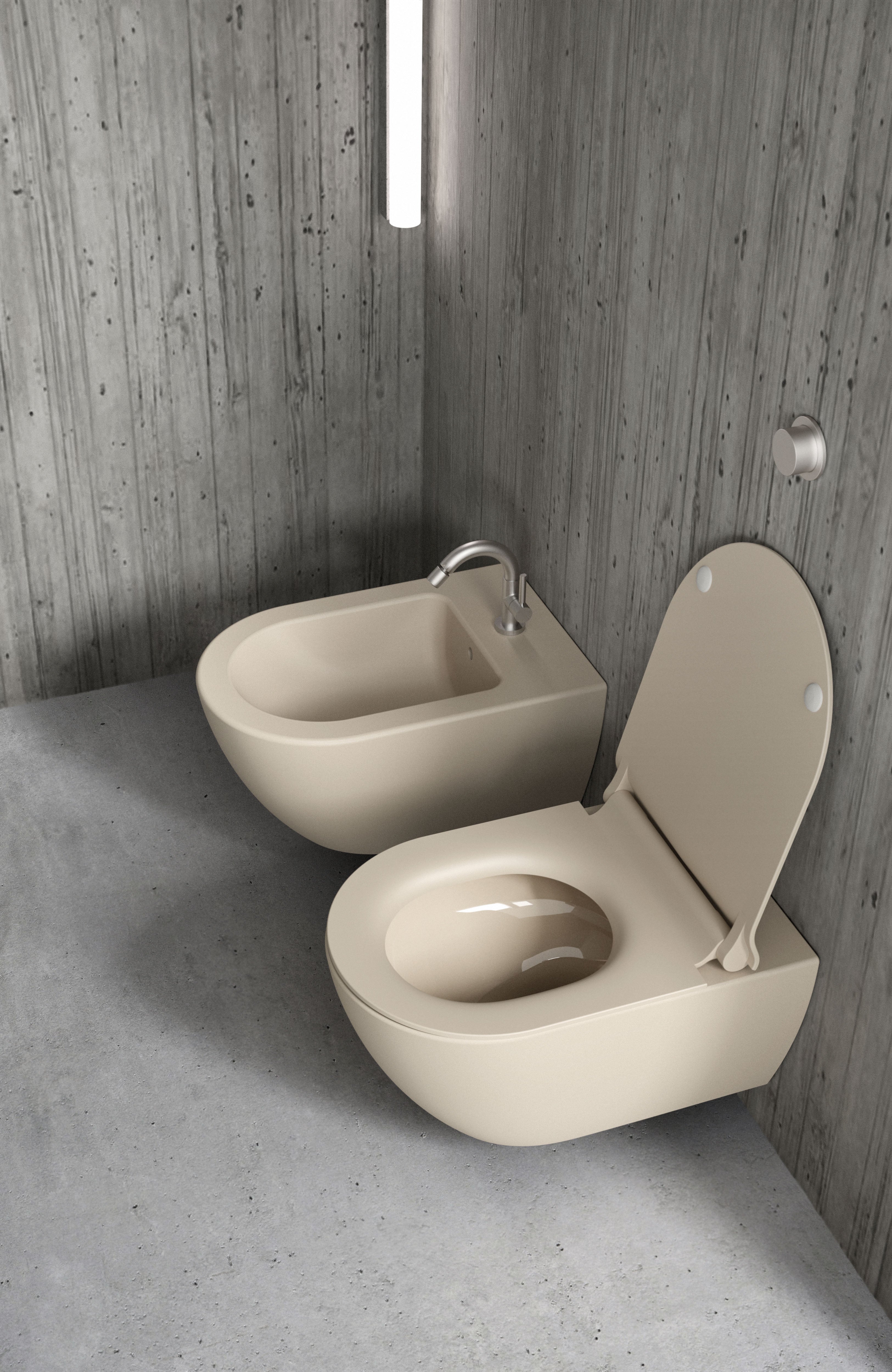 WC installazione a sospensione CM55x36 con sistema di scarico Swirflush - DOMUS