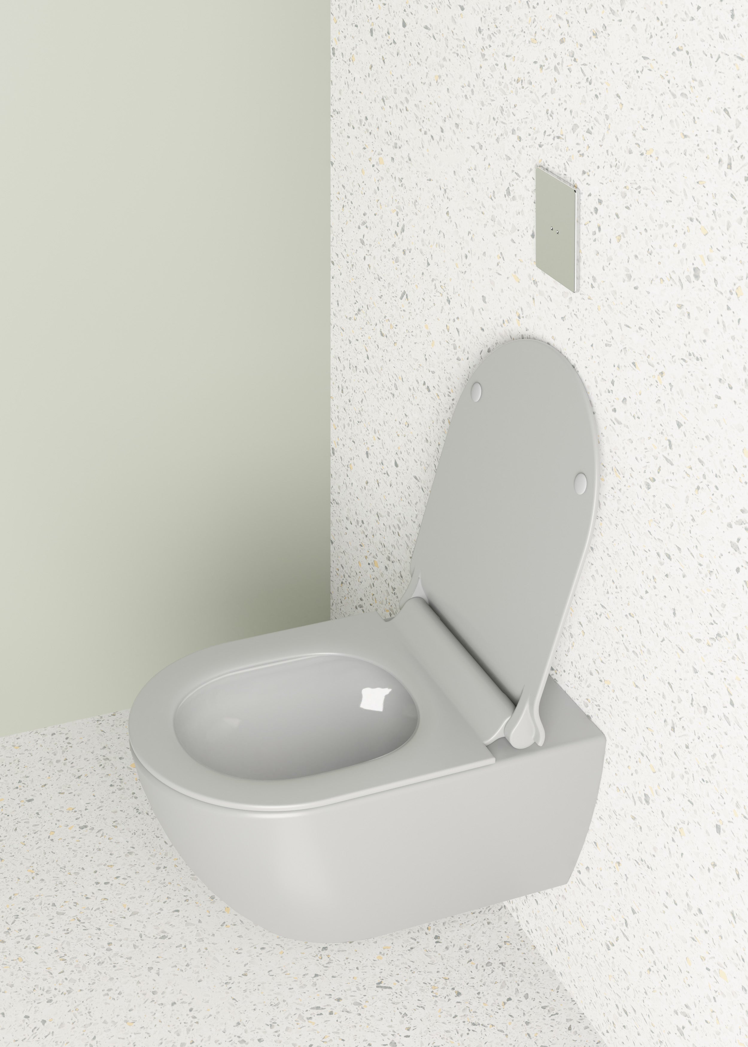 WC installazione a sospensione CM55x36 con sistema di scarico Swirflush - DOMUS