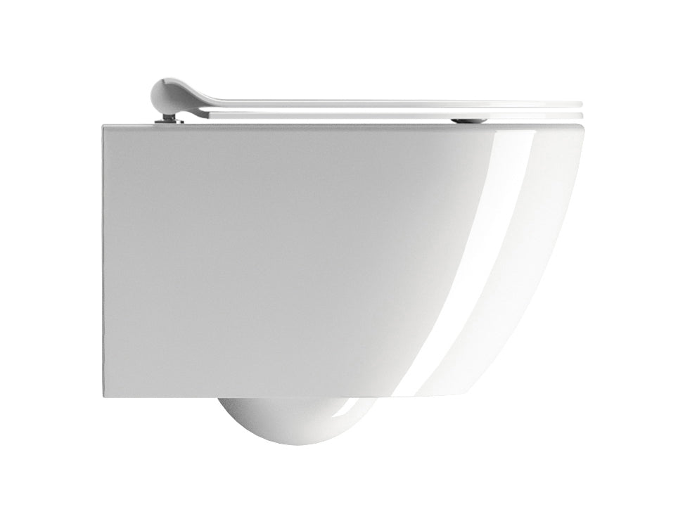WC installazione a sospensione CM:50x36 con sistema di scarico Swirflush. 