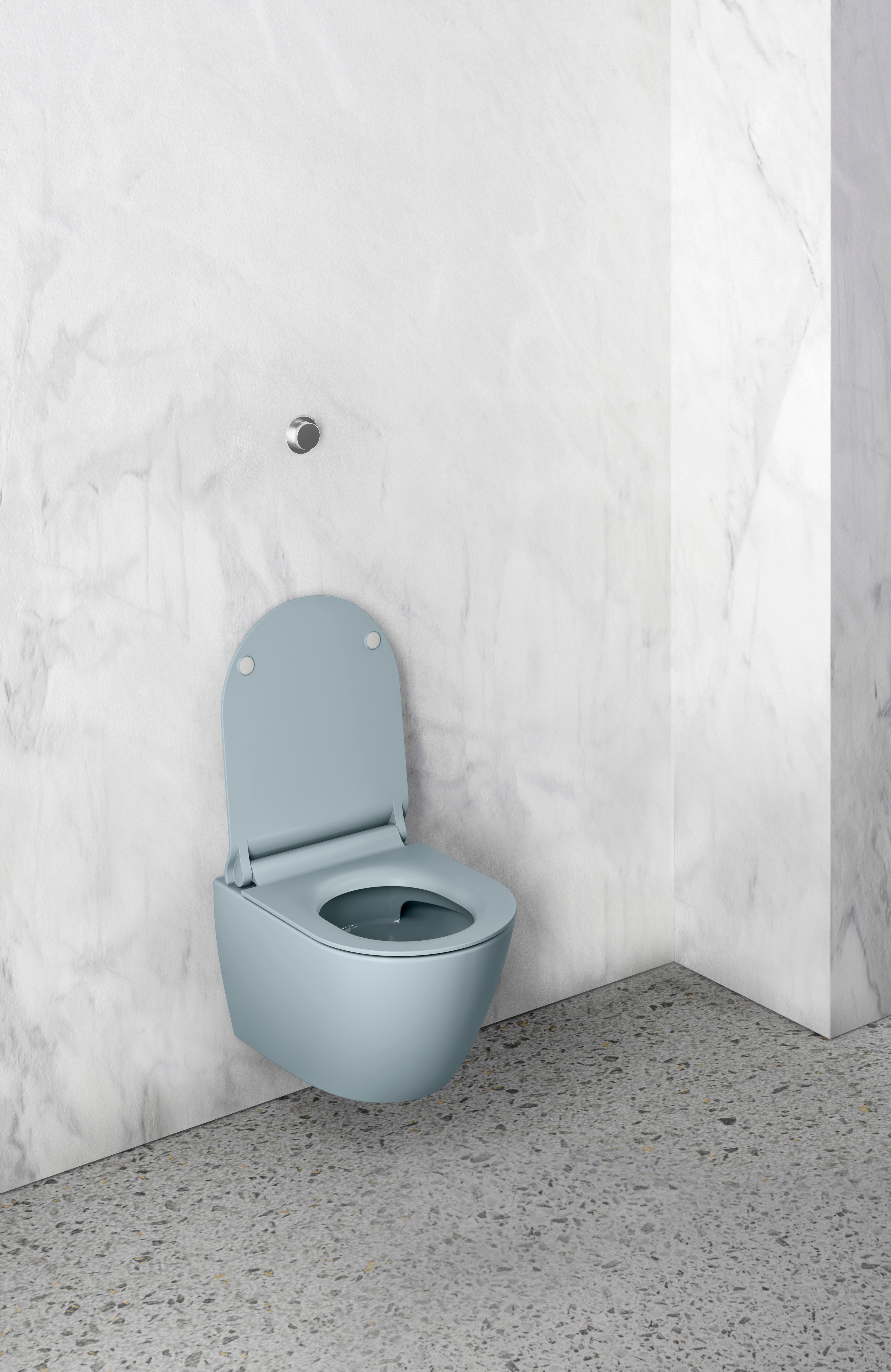 WC installazione a sospensione CM:50x36 con sistema di scarico Swirflush. 