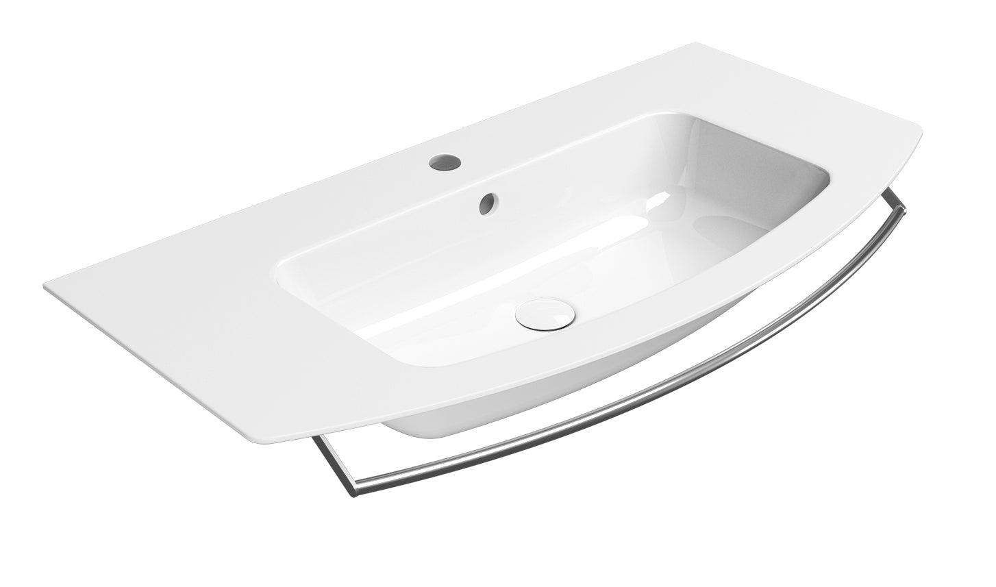 Lavabo con foro troppopieno monoforo – 102×52 cm