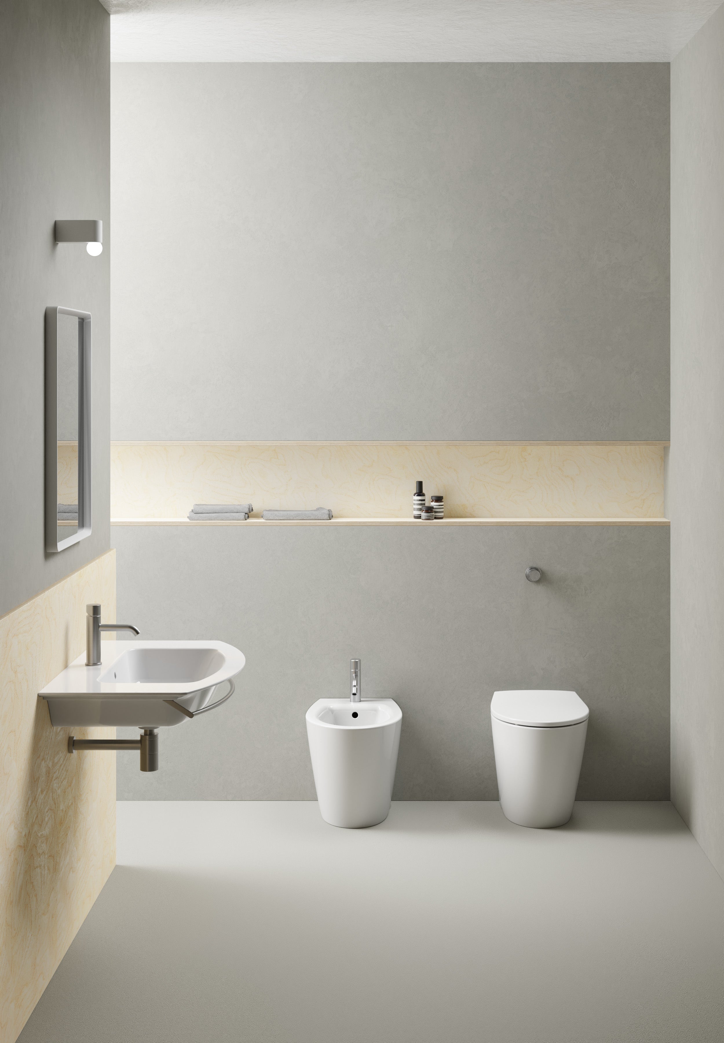 Bidet  monoforo con foro troppopieno CM:52x37