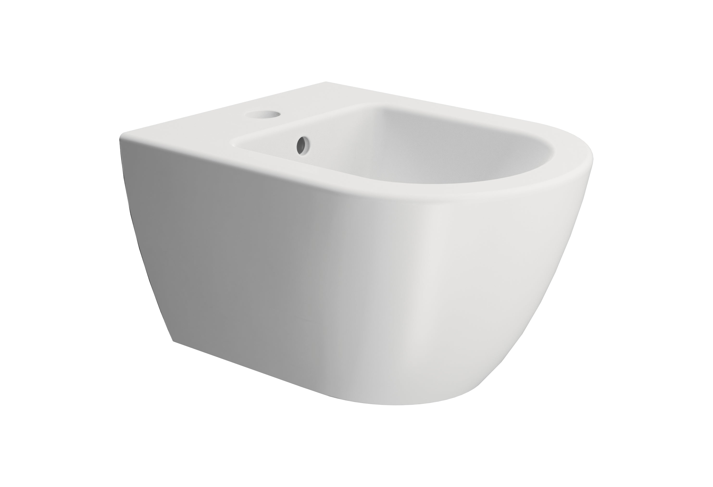 Bidet sospeso monoforo con foro troppopieno – 50×36 cm