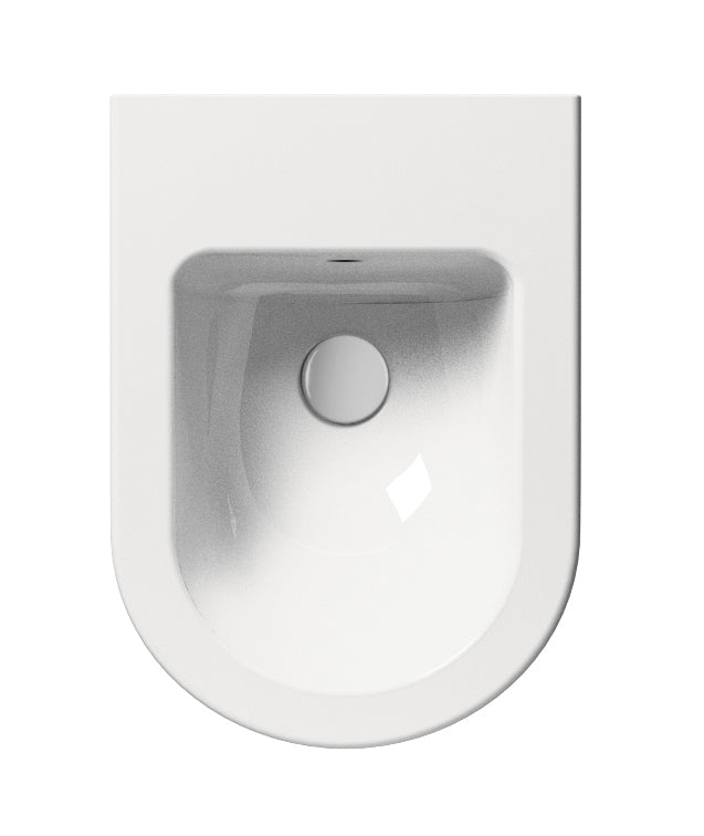 Bidet sospeso monoforo con foro troppopieno – 50×36 cm