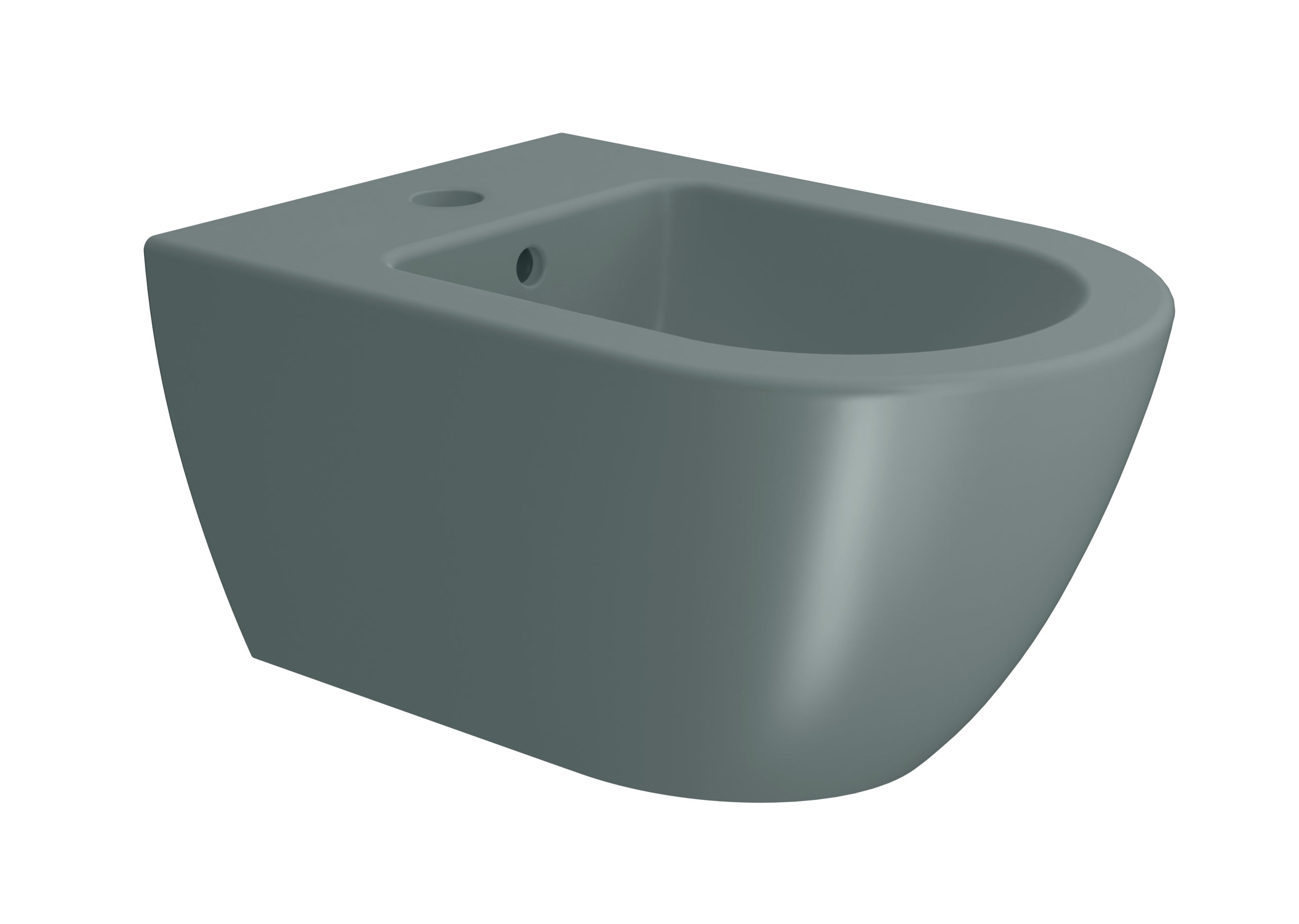 Bidet sospeso monoforo con foro troppopieno CM:55x36