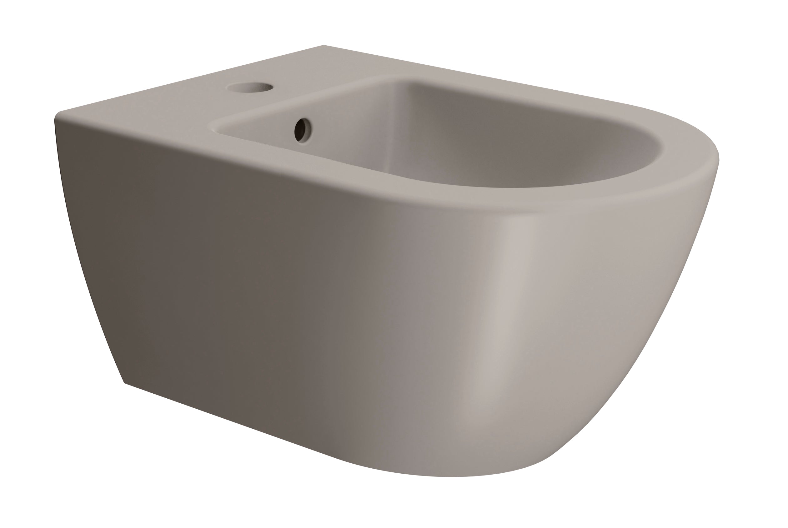 Bidet sospeso monoforo con foro troppopieno CM:55x36