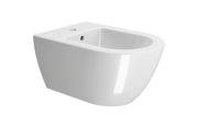 Bidet sospeso monoforo con foro troppopieno - 55x36 cm