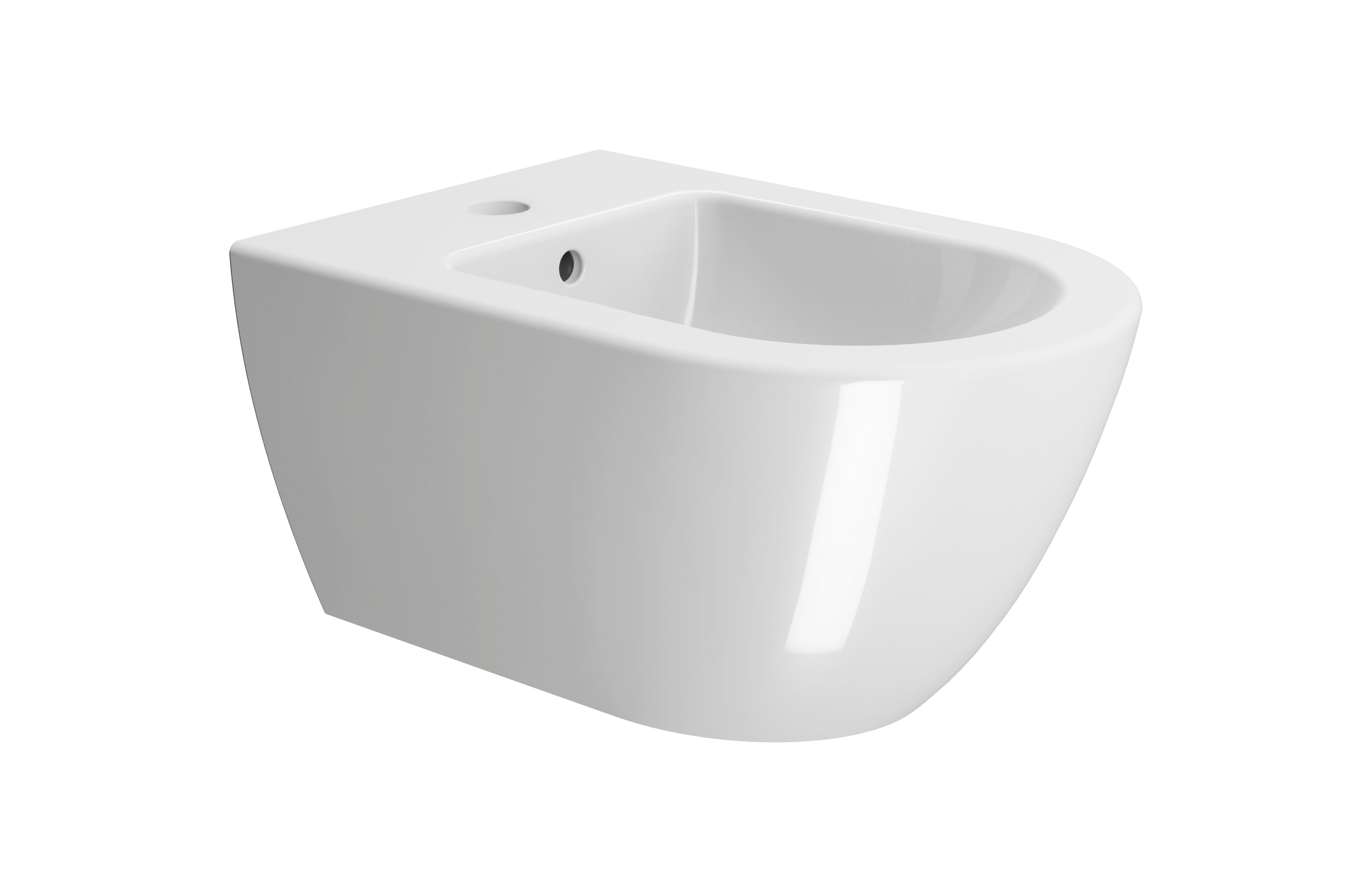 Bidet sospeso monoforo con foro troppopieno CM:55x36