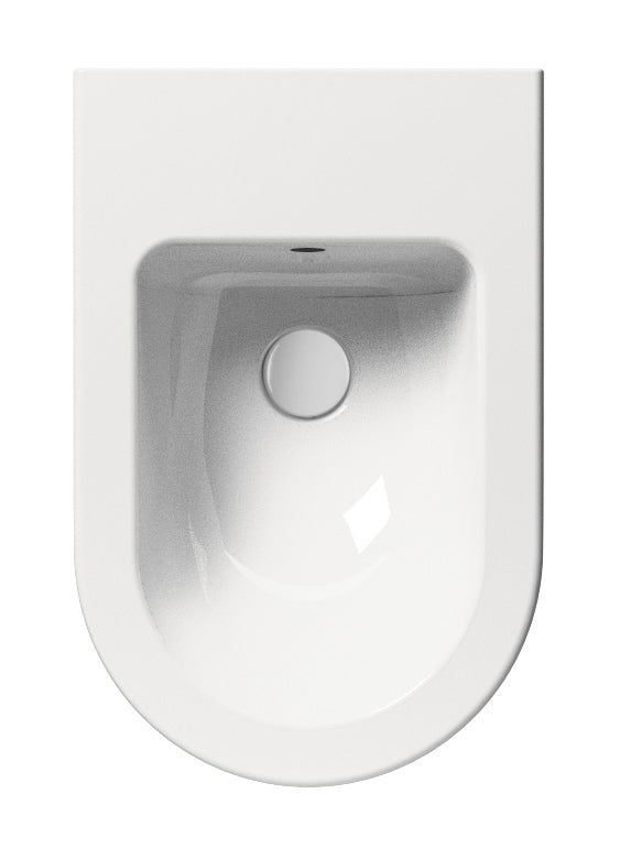 Bidet sospeso monoforo con foro troppopieno CM:55x36