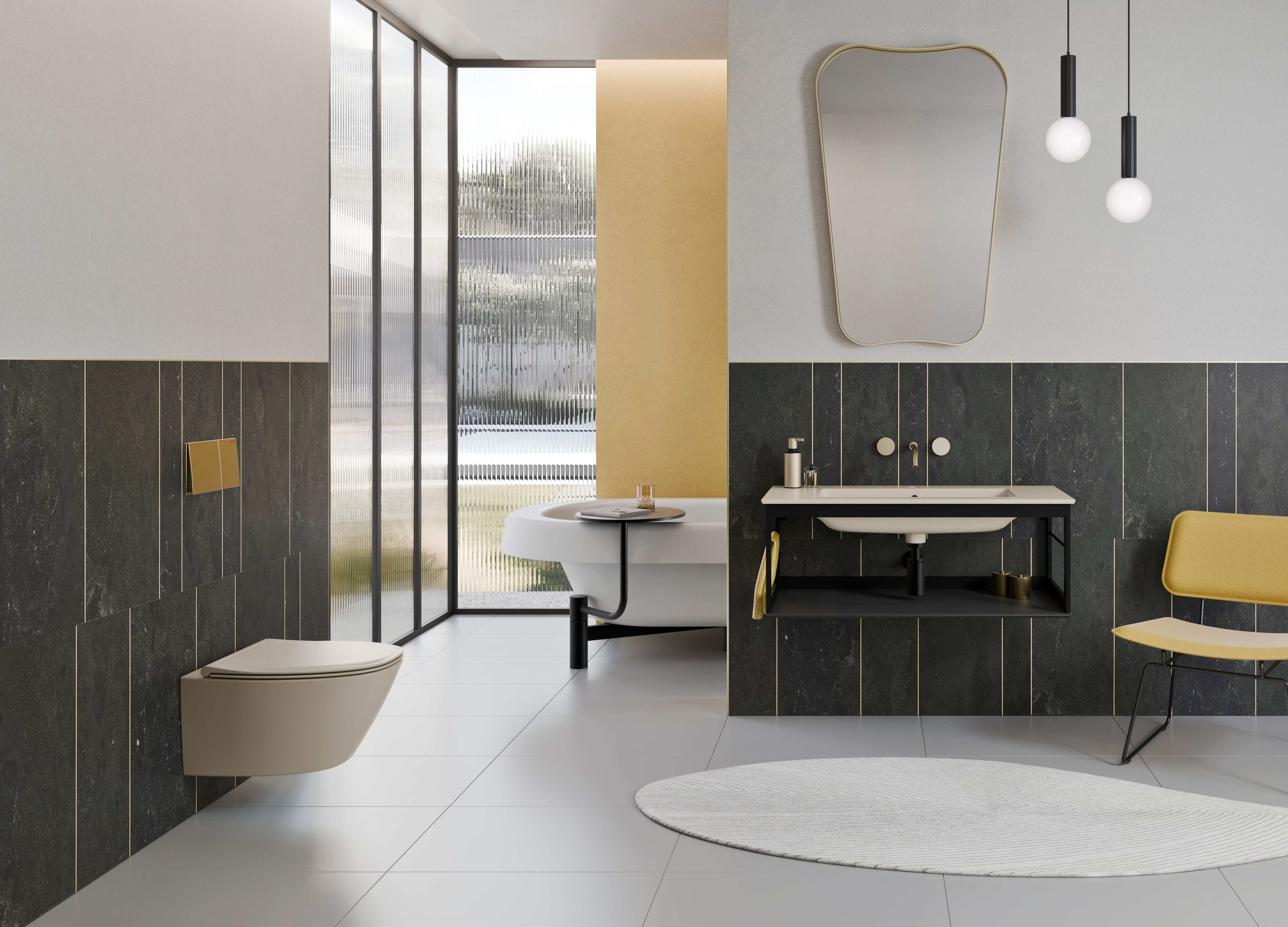 WC installazione a sospensione CM54x37 con sistema di scarico Swirflush - DOMUS