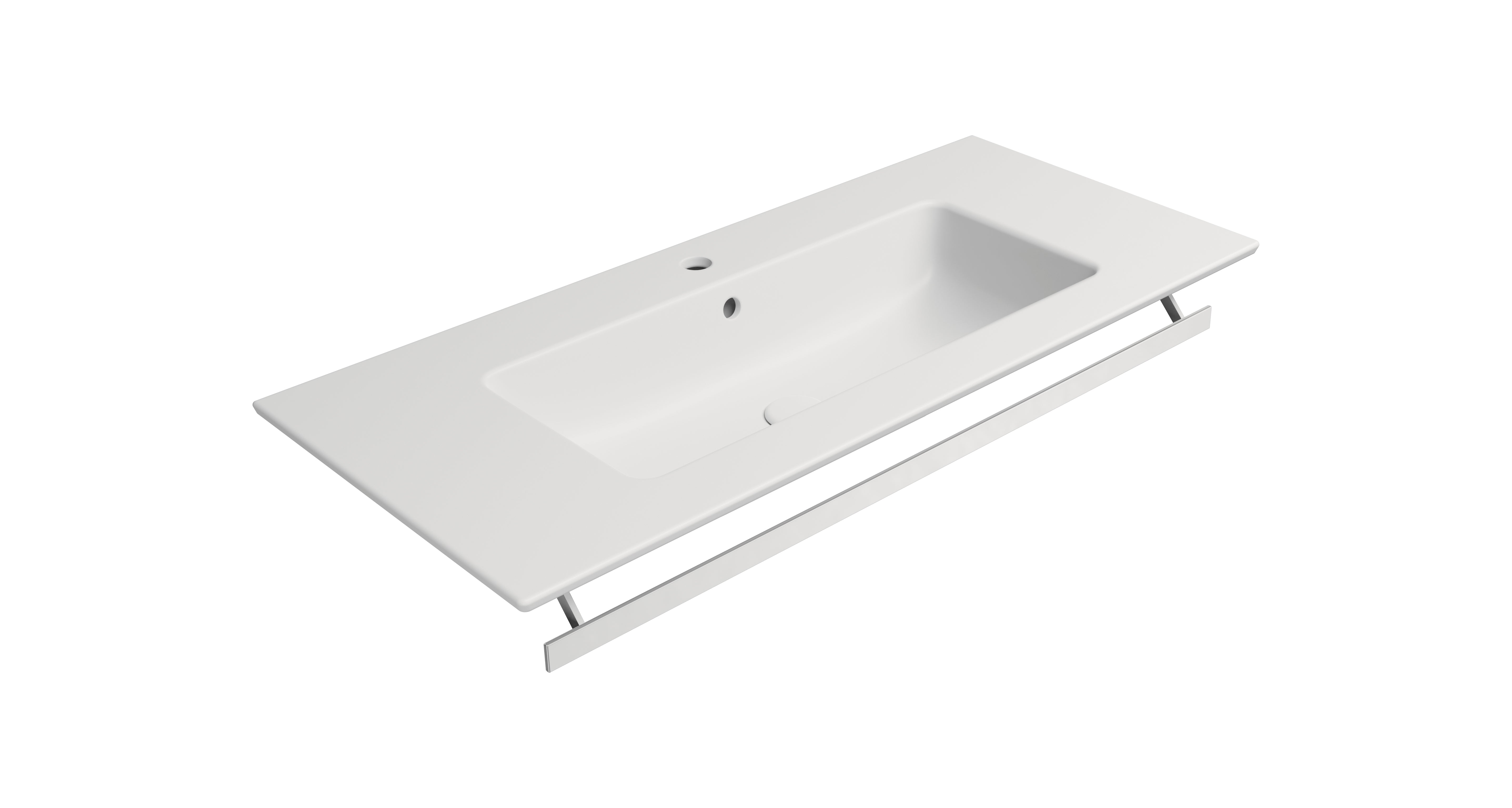 Lavabo con foro troppopieno – 102×46 cm
