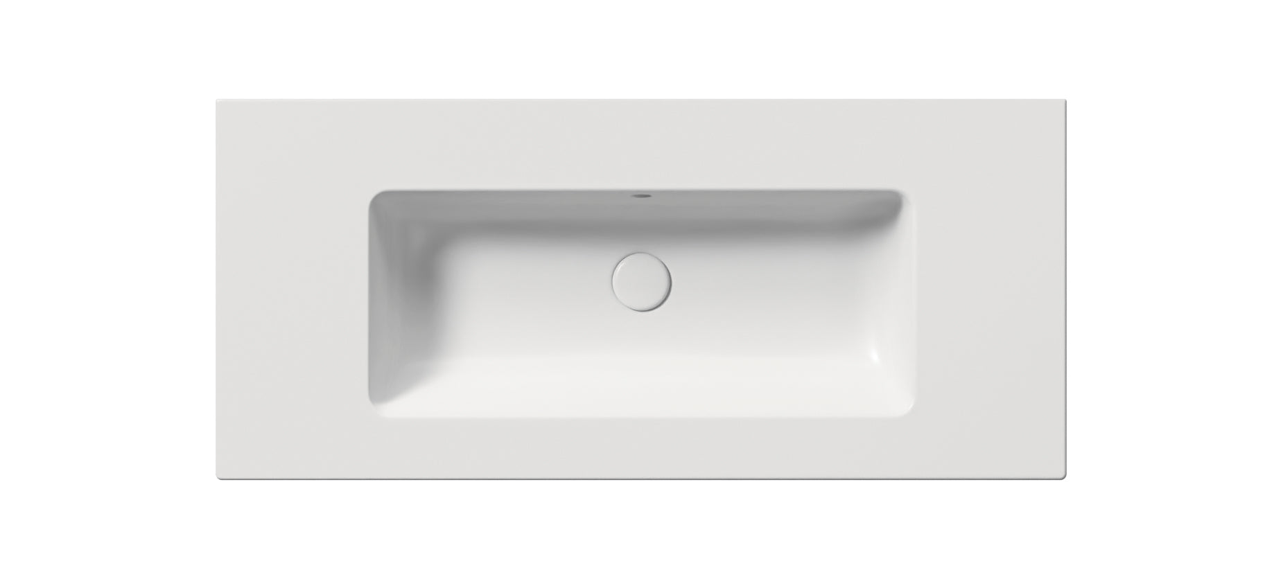 Lavabo con foro troppopieno – 102×46 cm