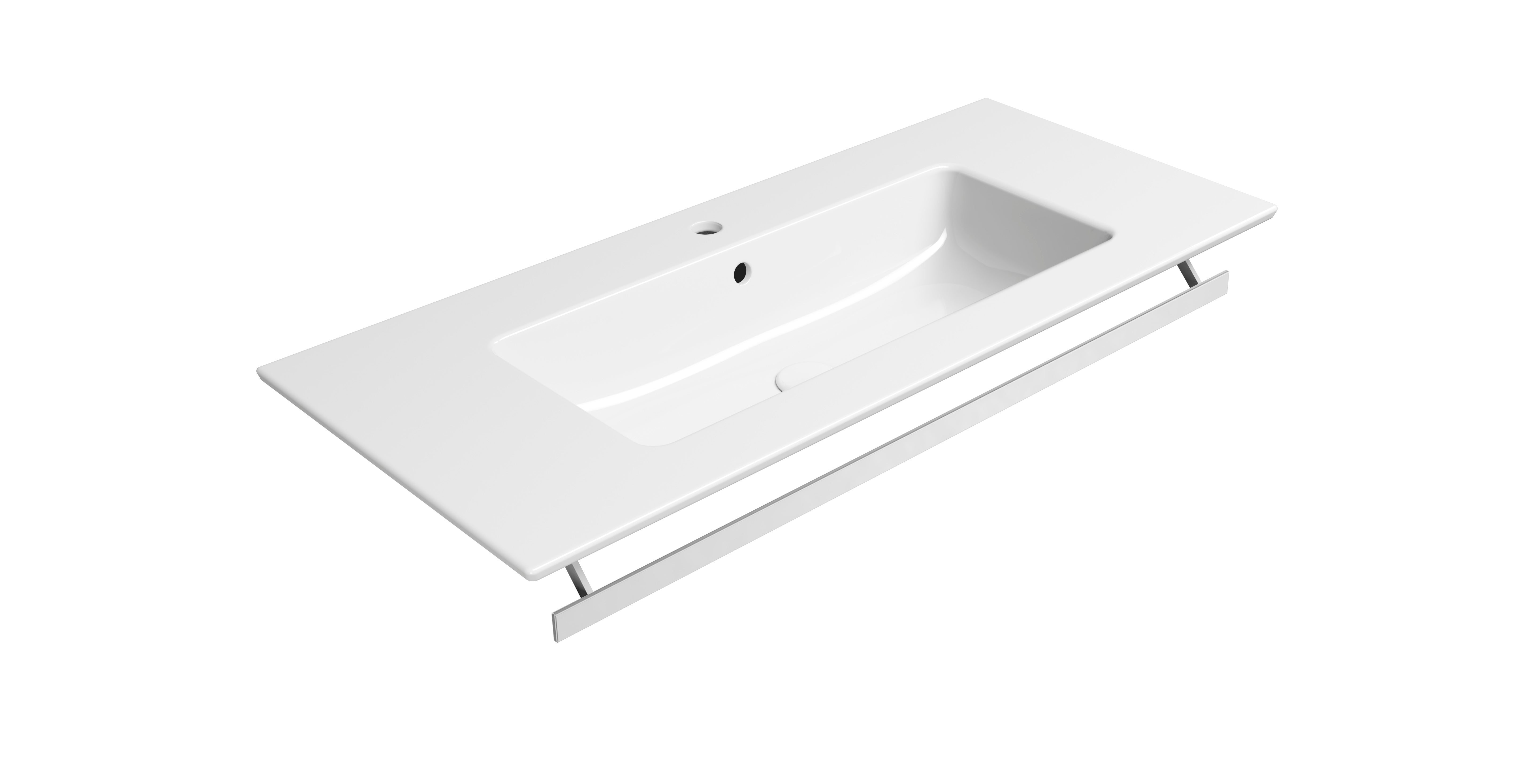 Lavabo con foro troppopieno – 102×46 cm