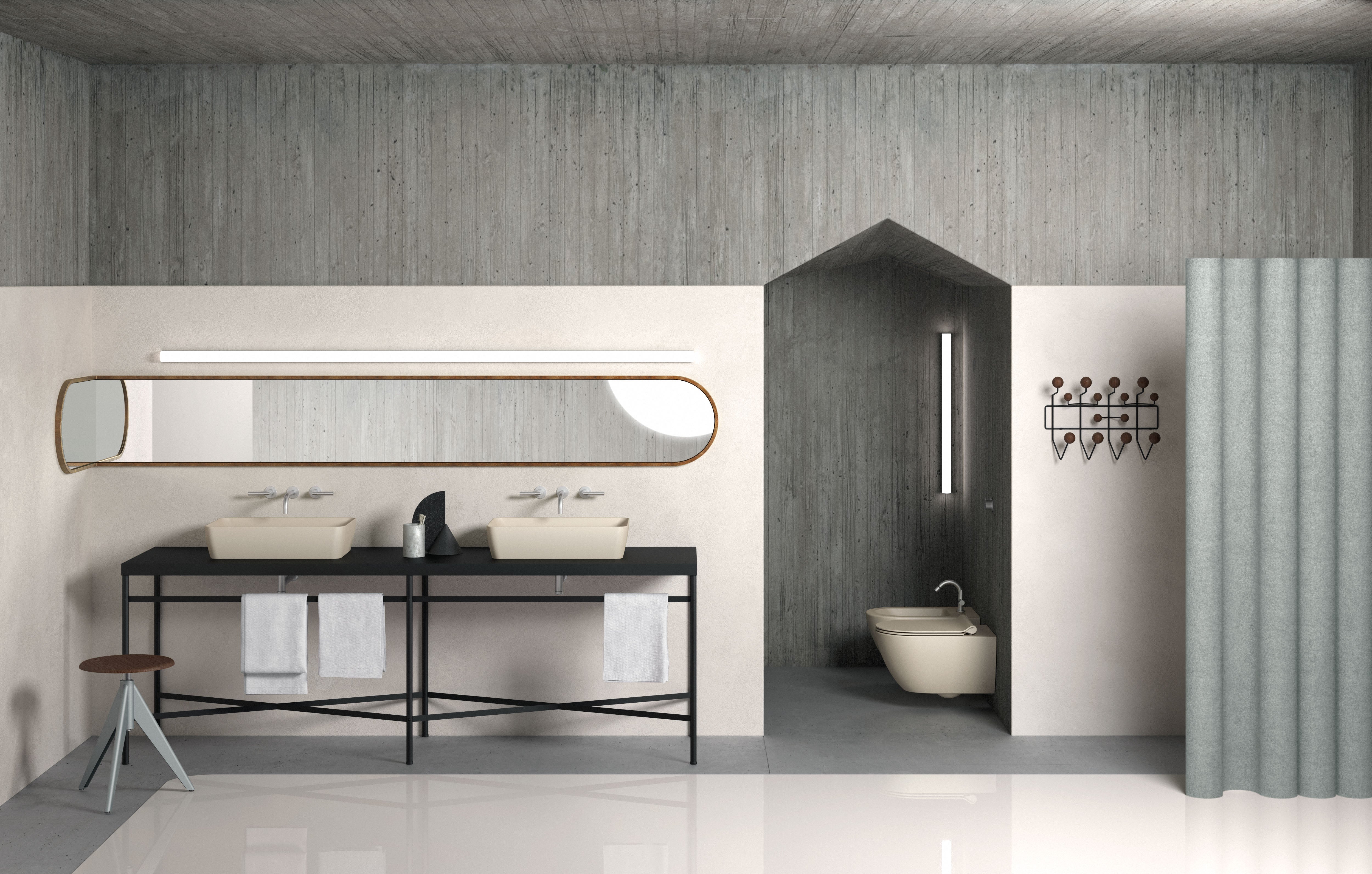 WC installazione a sospensione CM55x36 con sistema di scarico Swirflush - DOMUS