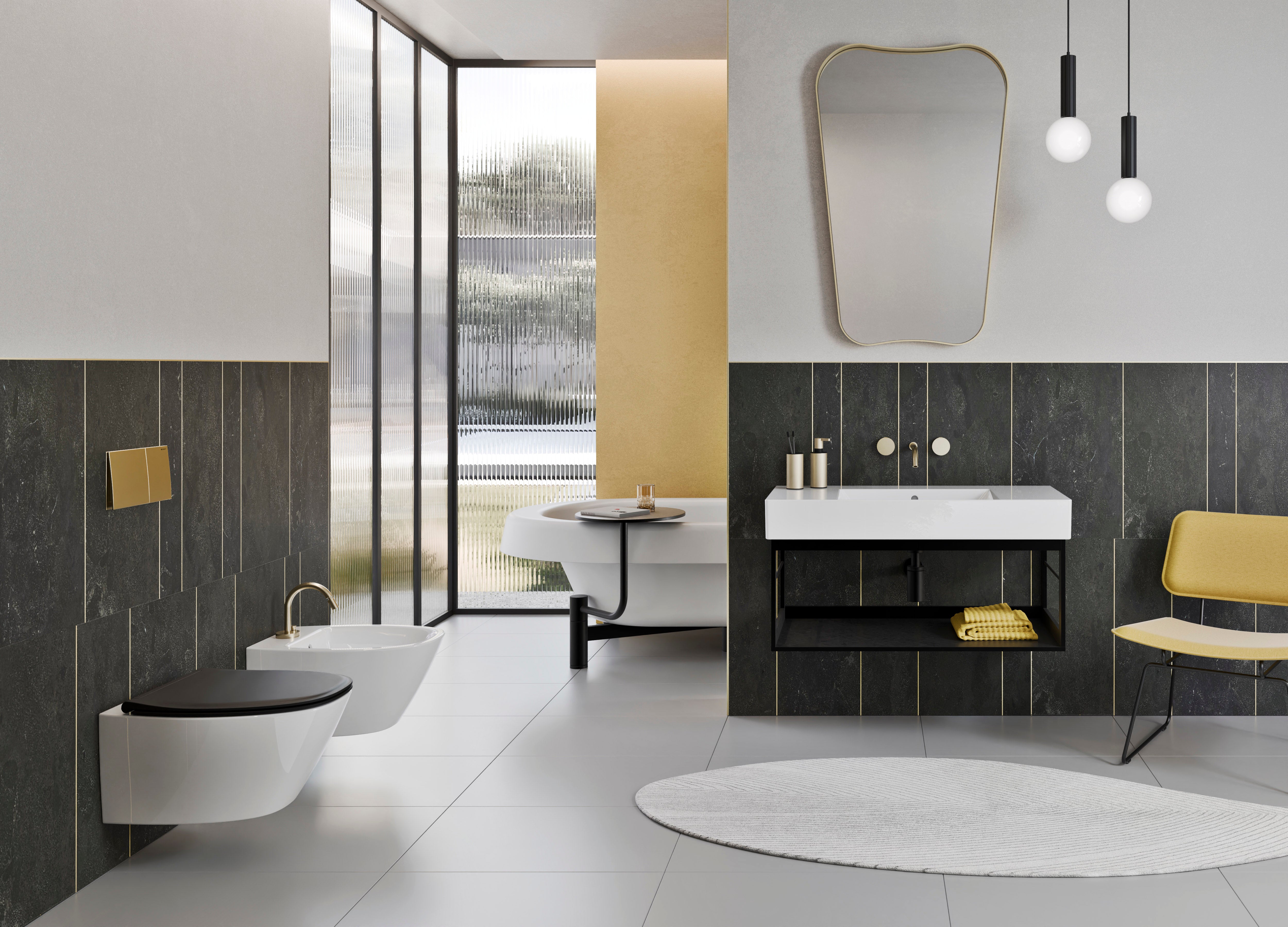 WC installazione a sospensione CM54x37 con sistema di scarico Swirflush - DOMUS