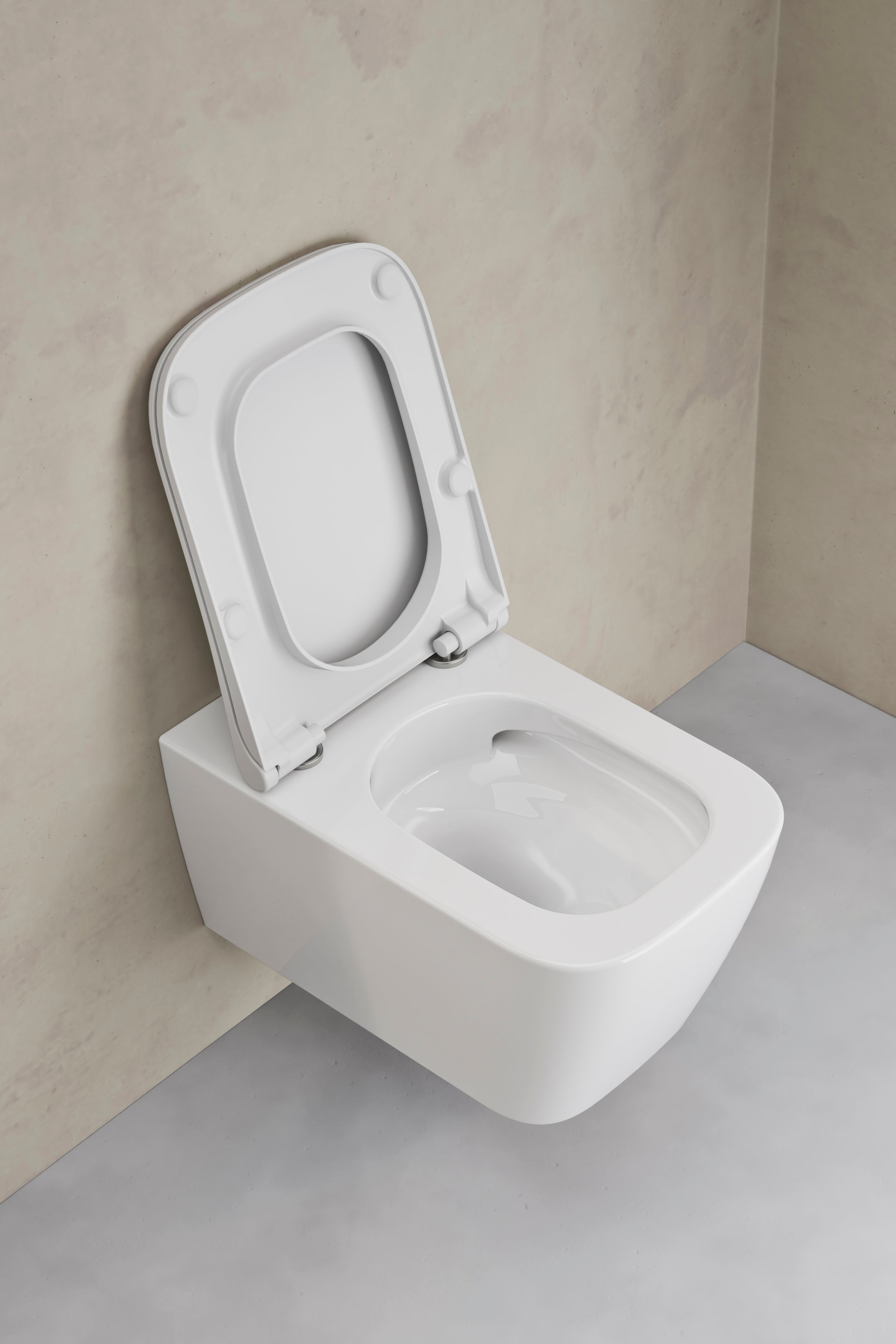 WC installazione a sospensione CM55x35 con sistema di scarico Swirflush - DOMUS