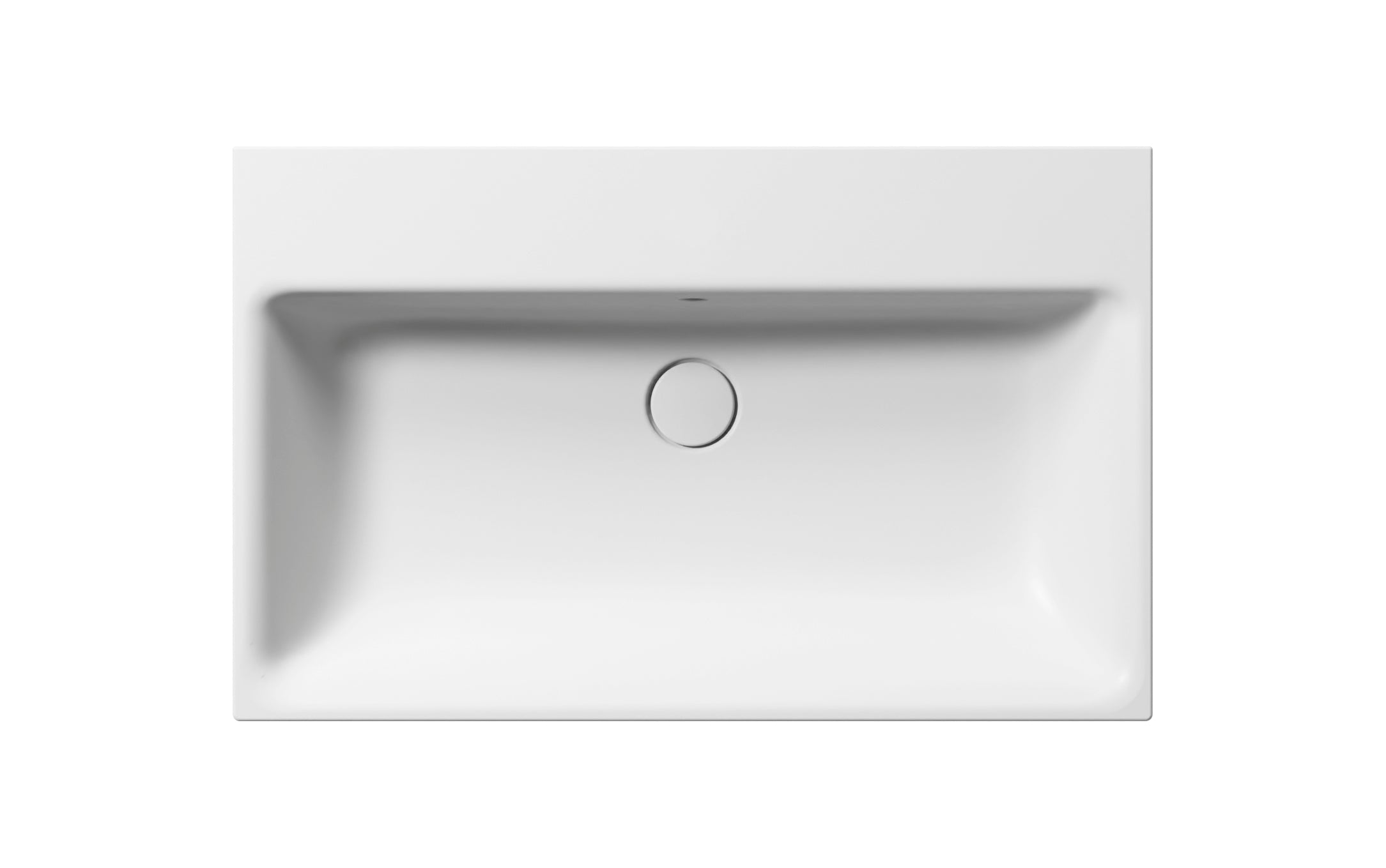Lavabo con foro troppopieno monoforo - 80x50cm