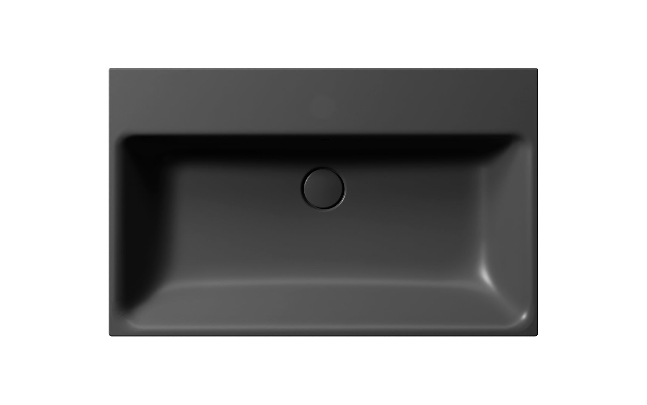 Lavabo con foro troppopieno monoforo - 80x50cm