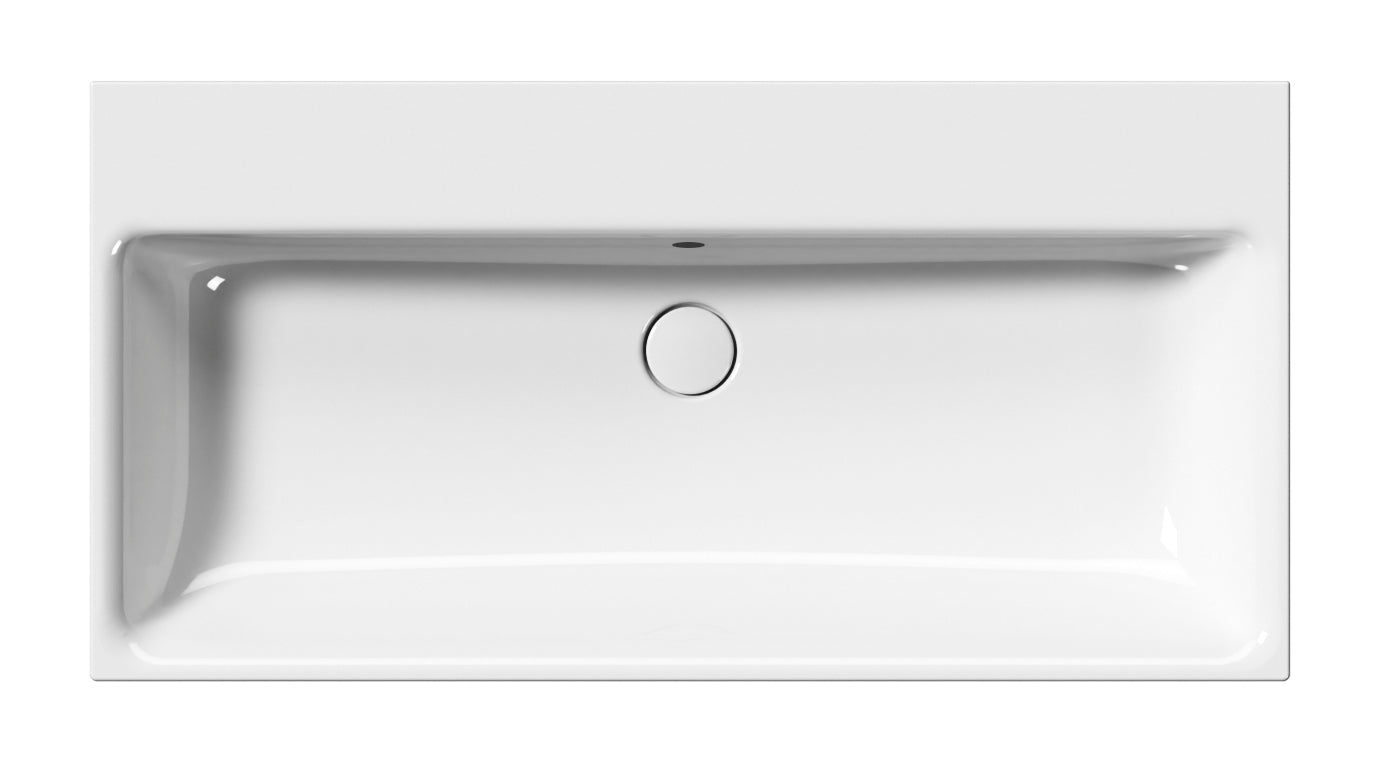 Lavabo con foro troppopieno monoforo - 100x50cm