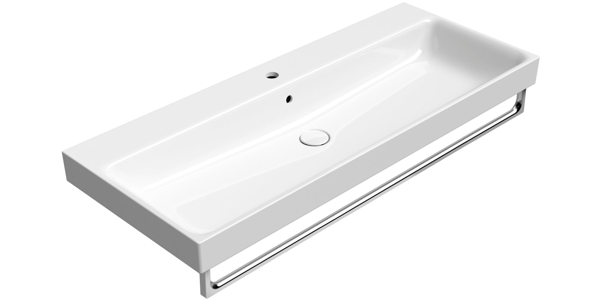 Lavabo con foro troppopieno monoforo CM:120X50