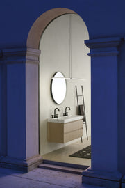 Lavabo doppio bacino con foro troppo pieno monoforo CM:120X50