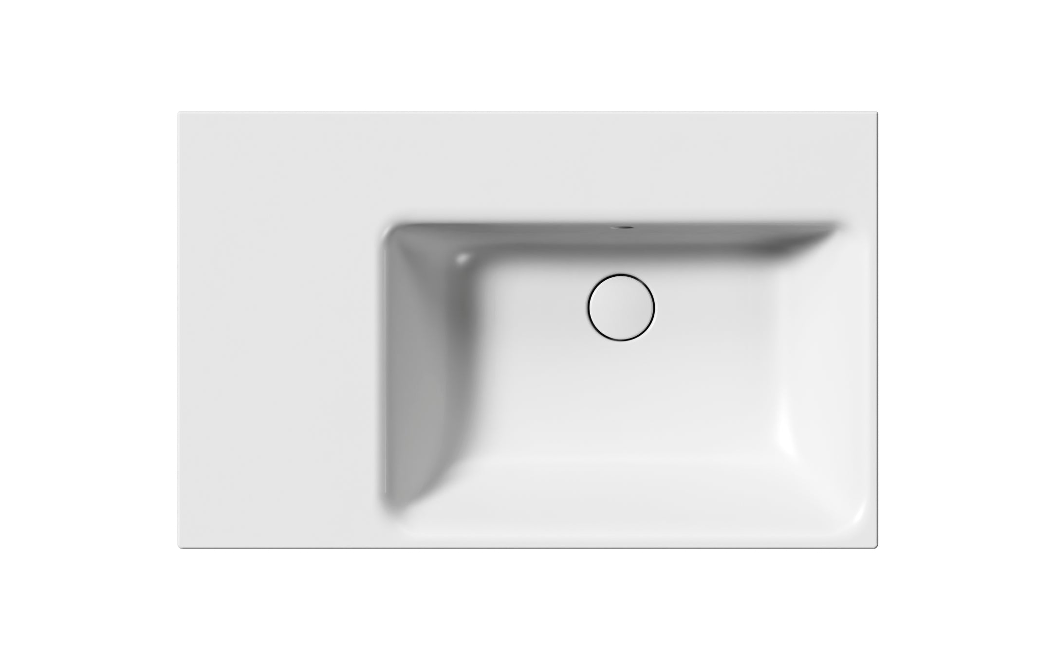 Lavabo con piano ceramico sinistro - 80x50cm