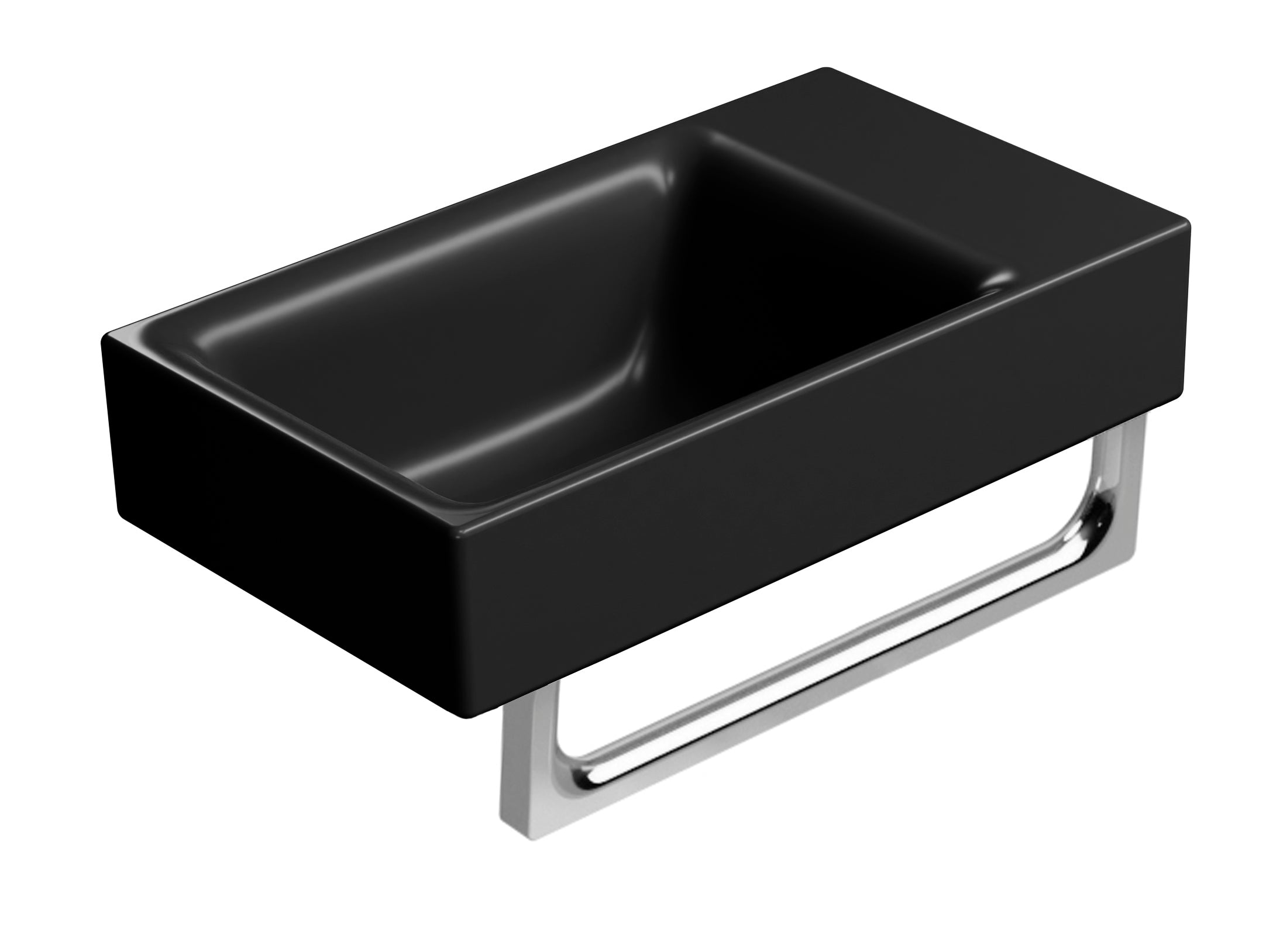 Lavabo piano ceramico destro con foro troppopieno – 80×50 cm