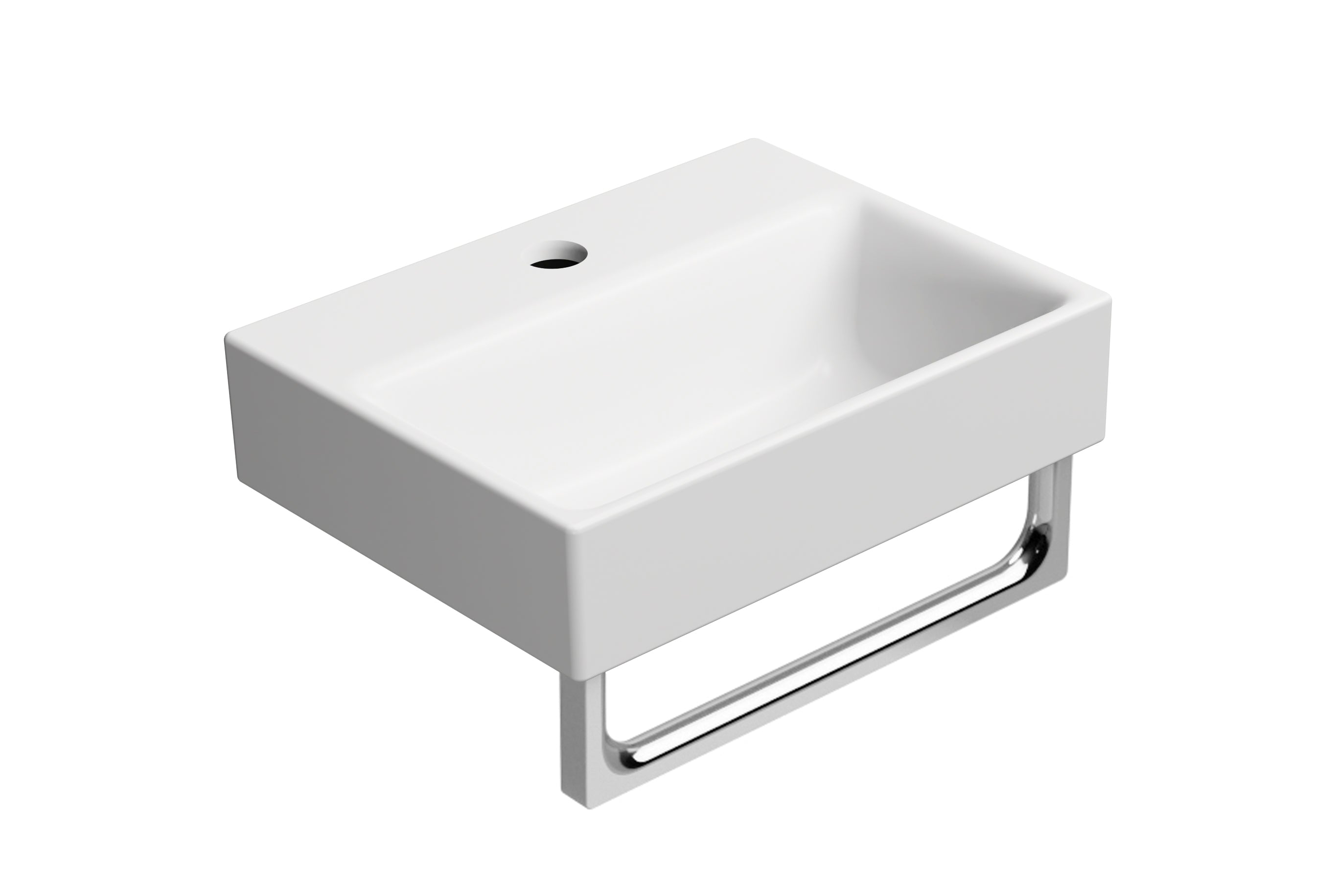 Lavabo senza foro troppopieno monoforo Cm:36x28