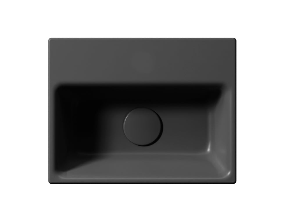 Lavabo senza foro troppopieno monoforo Cm:36x28