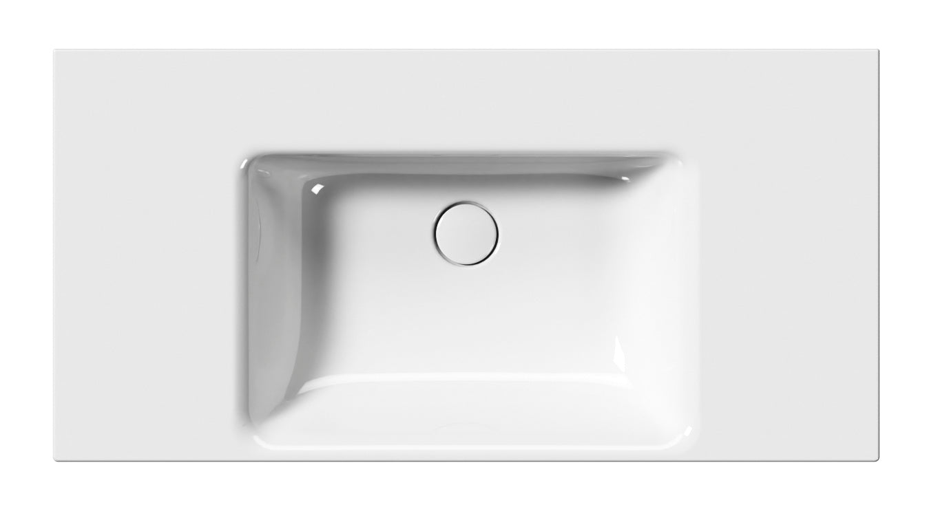 Lavabo con foro troppopieno monoforo - 100x50cm