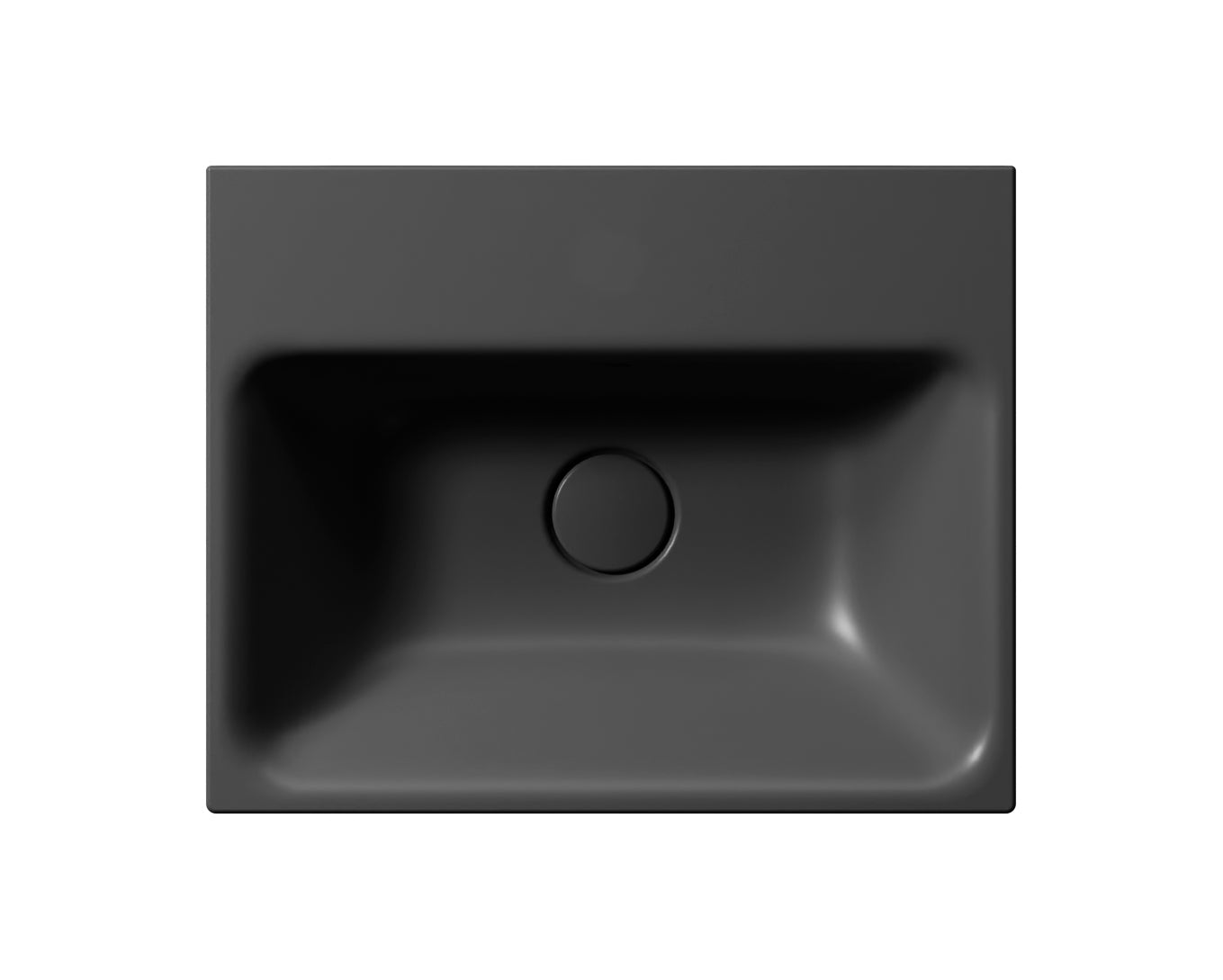 Lavabo con foro troppopieno CM:50x40 monoforo.
