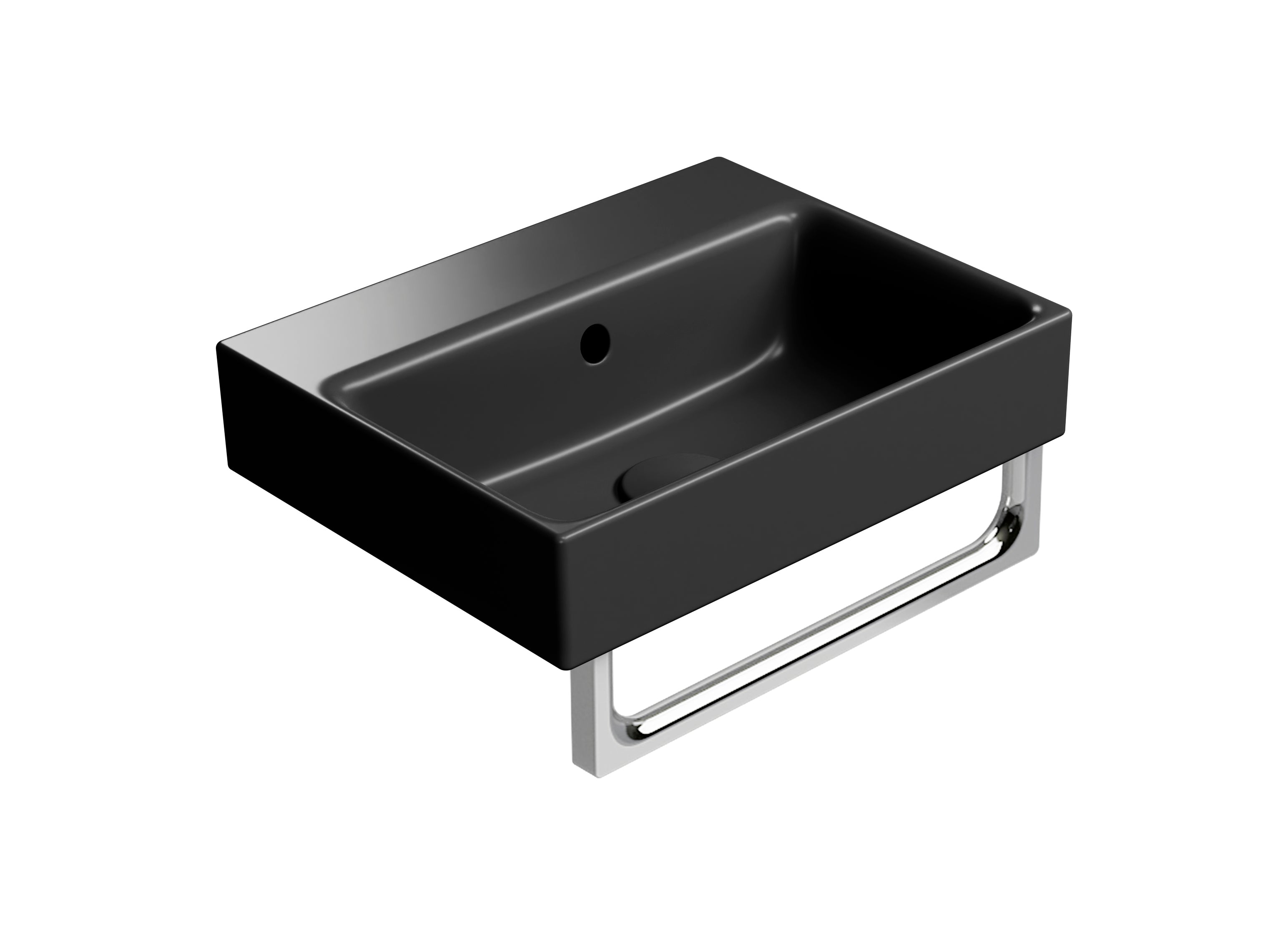 Lavabo senza foro troppo pieno monoforo Cm 40x32 