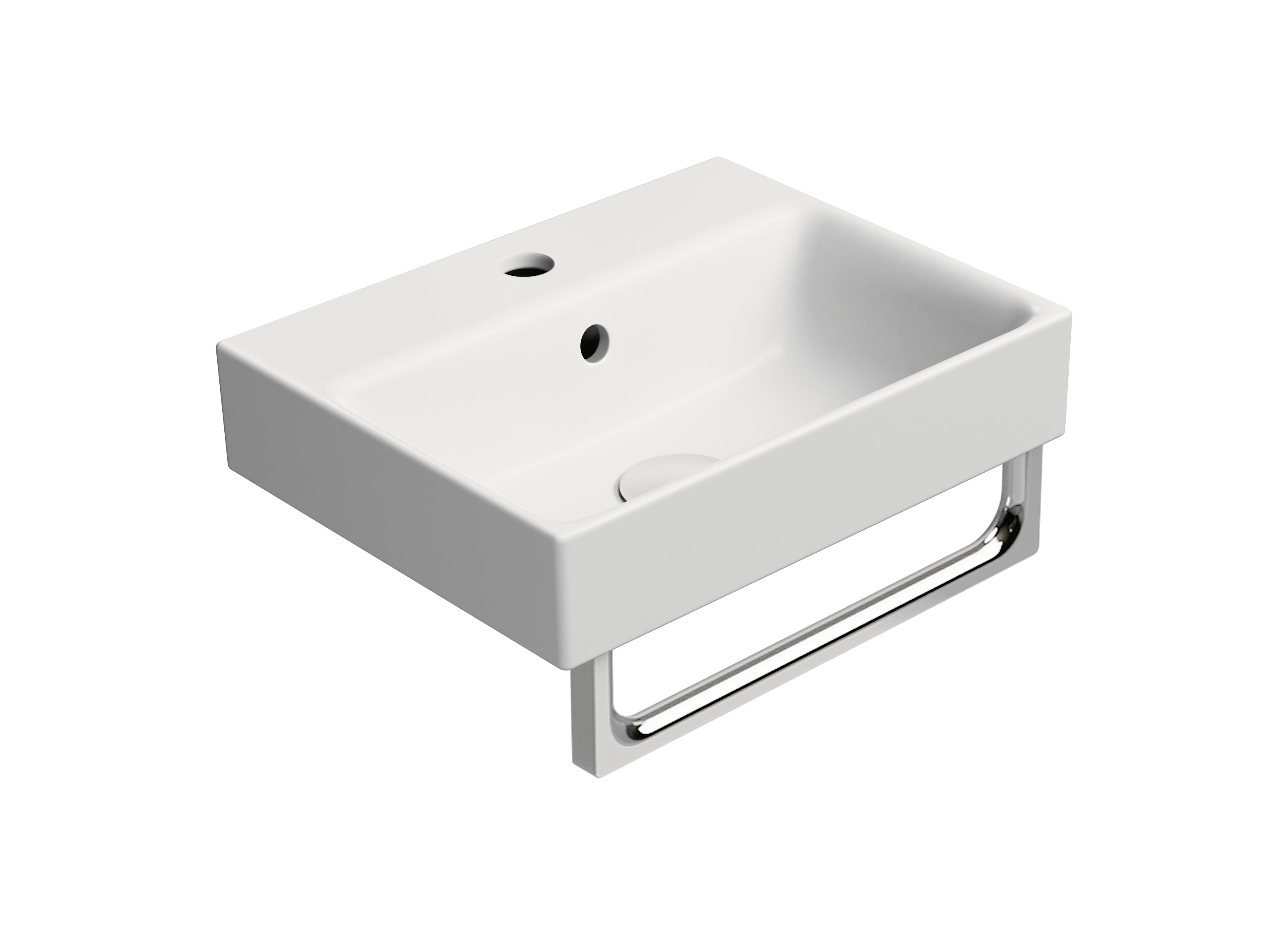 Lavabo senza foro troppo pieno monoforo Cm 40x32 