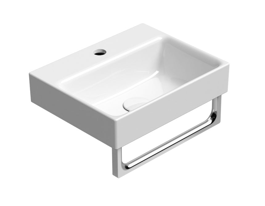 Lavabo senza foro troppo pieno monoforo Cm 40x32 