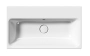 Lavabo con foro troppopieno monoforo CM:70x40. Installazione a sospensione o ad incasso.
