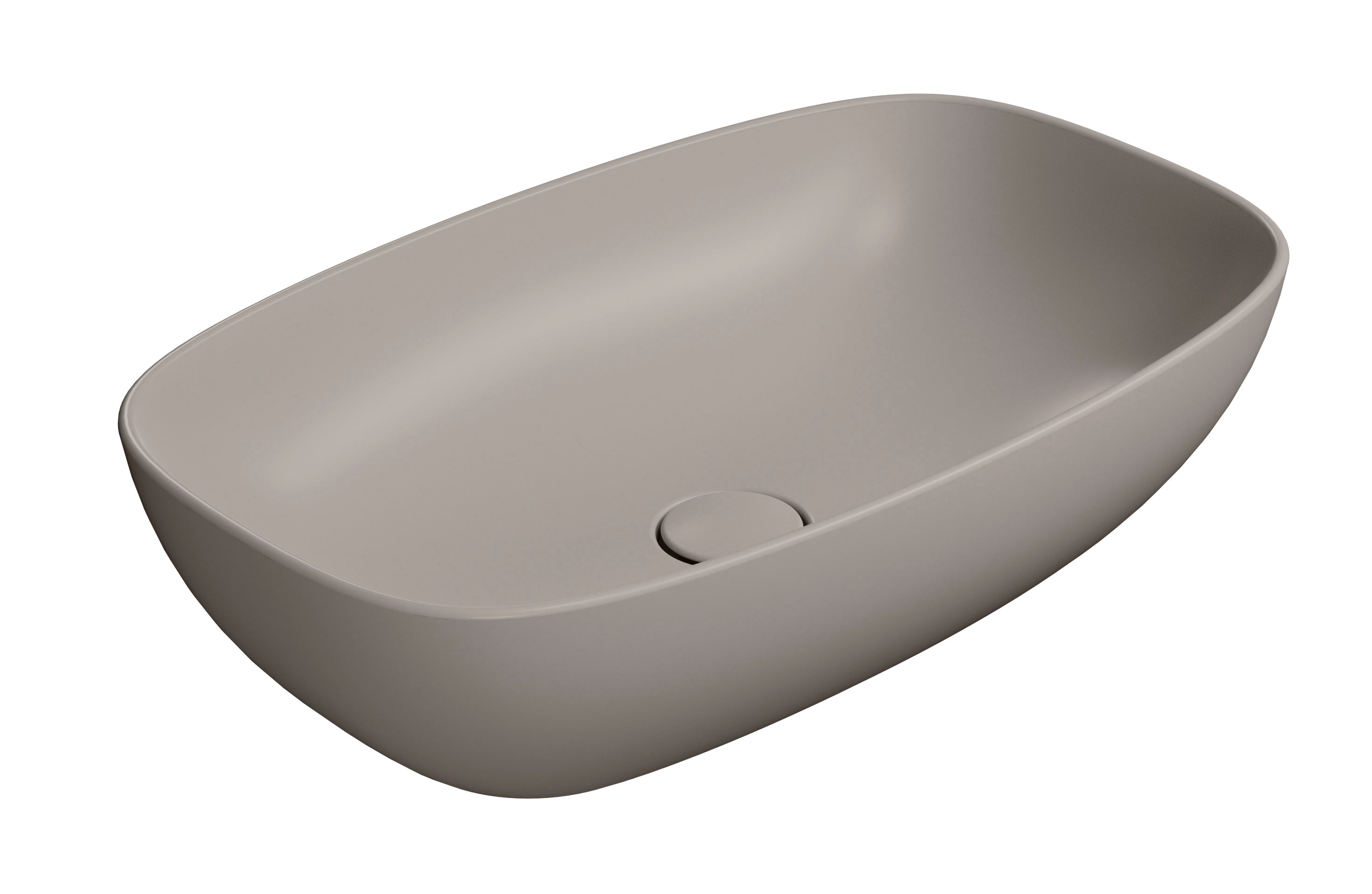 Lavabo senza foro troppopieno CM:60x38 predisposto per rubinetteria da parete o su piano.