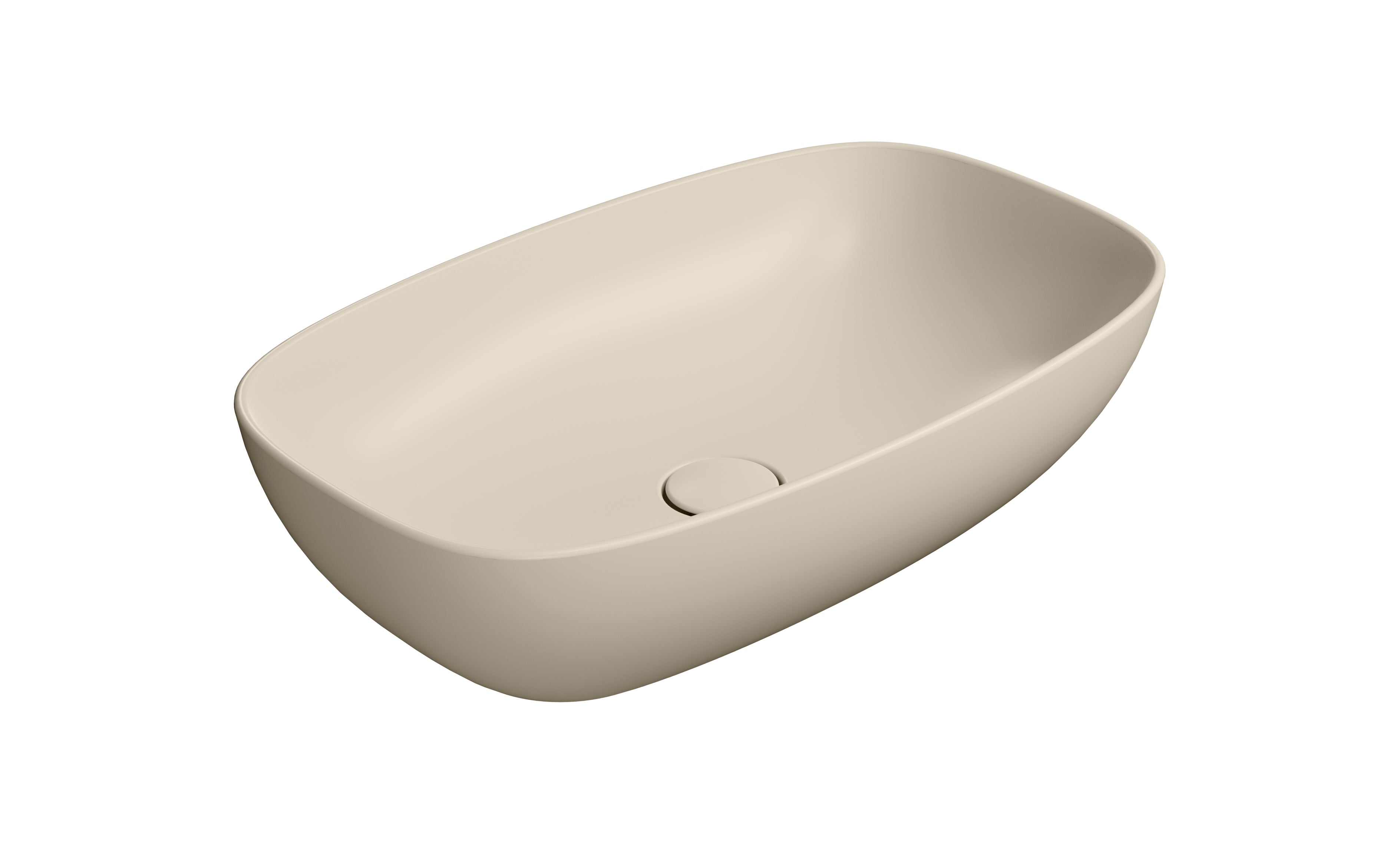 Lavabo senza foro troppopieno CM:60x38 predisposto per rubinetteria da parete o su piano.