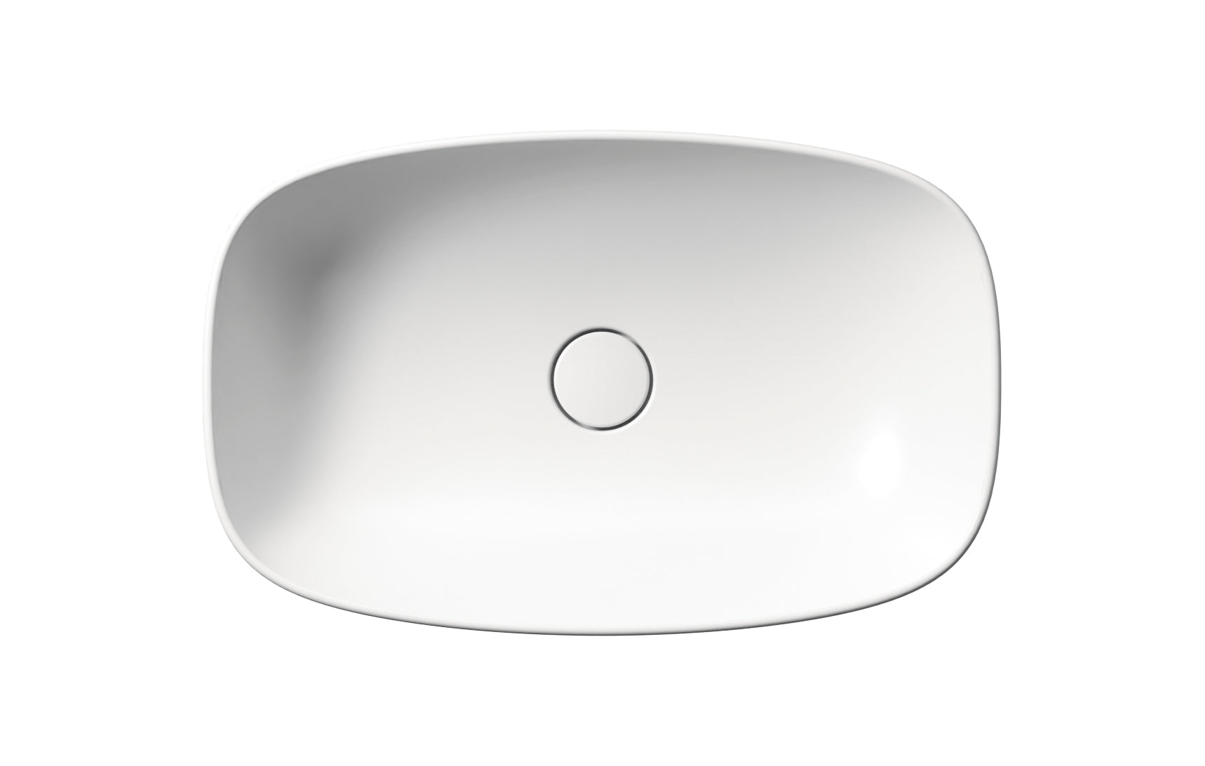 Lavabo senza foro troppopieno CM:60x38 predisposto per rubinetteria da parete o su piano.