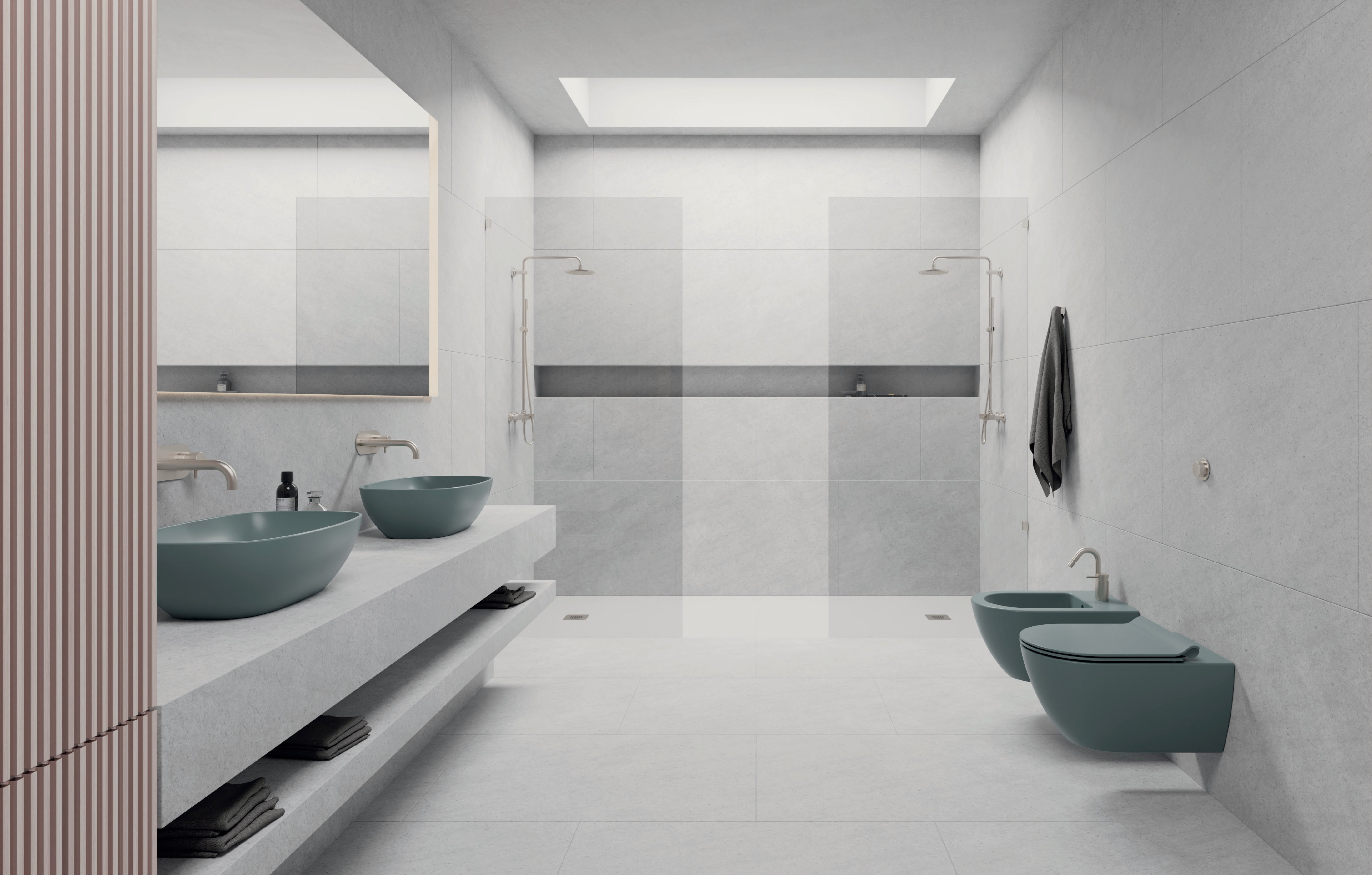 WC installazione a sospensione CM55x36 con sistema di scarico Swirflush - DOMUS