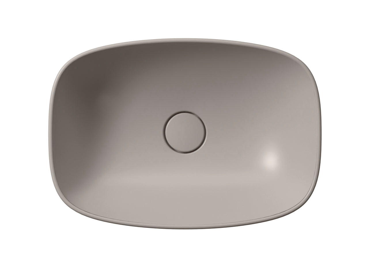 Lavabo senza foro troppopieno CM:50x35 predisposto per rubinetteria da parete o su piano.