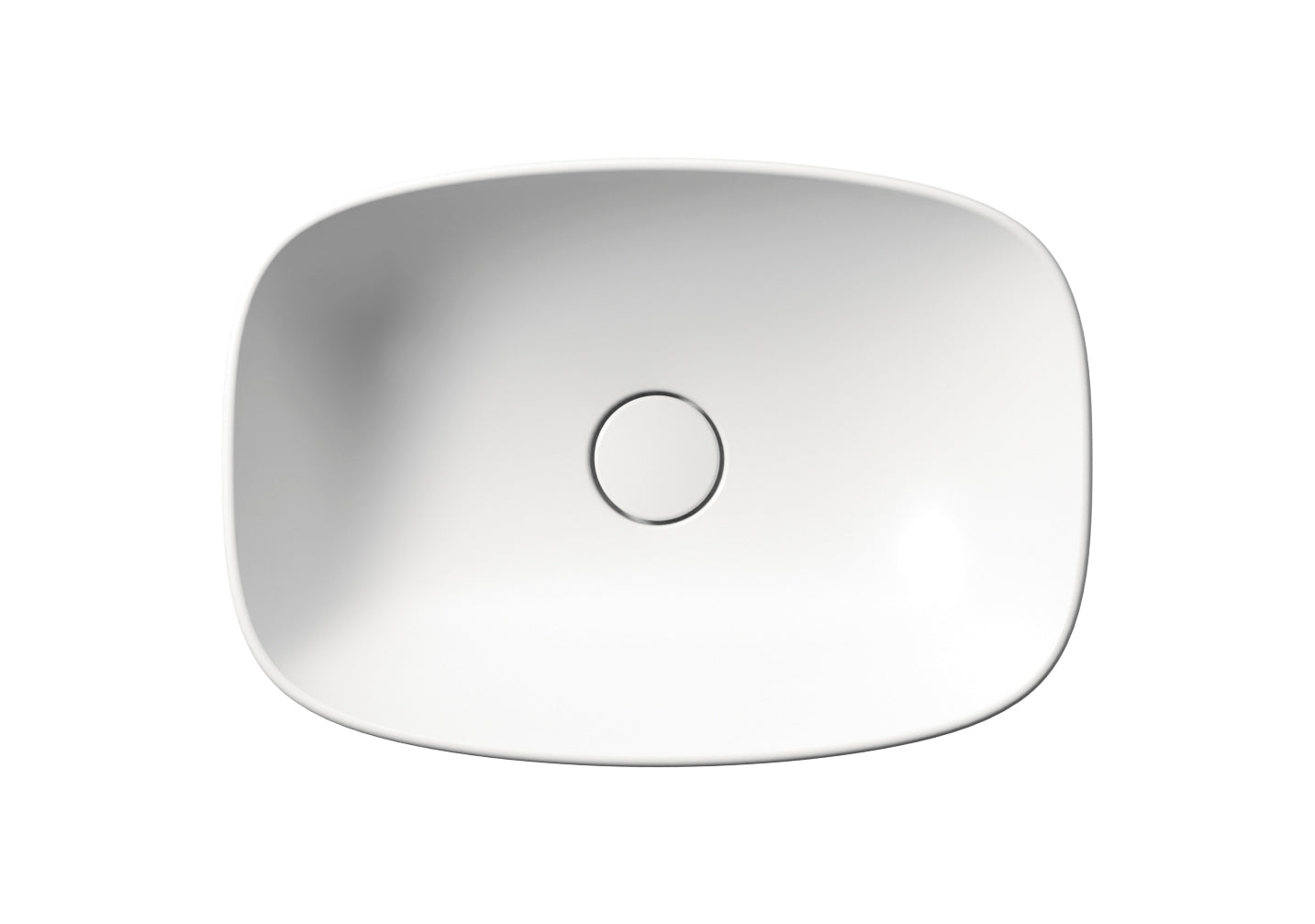 Lavabo senza foro troppopieno CM:50x35 predisposto per rubinetteria da parete o su piano.