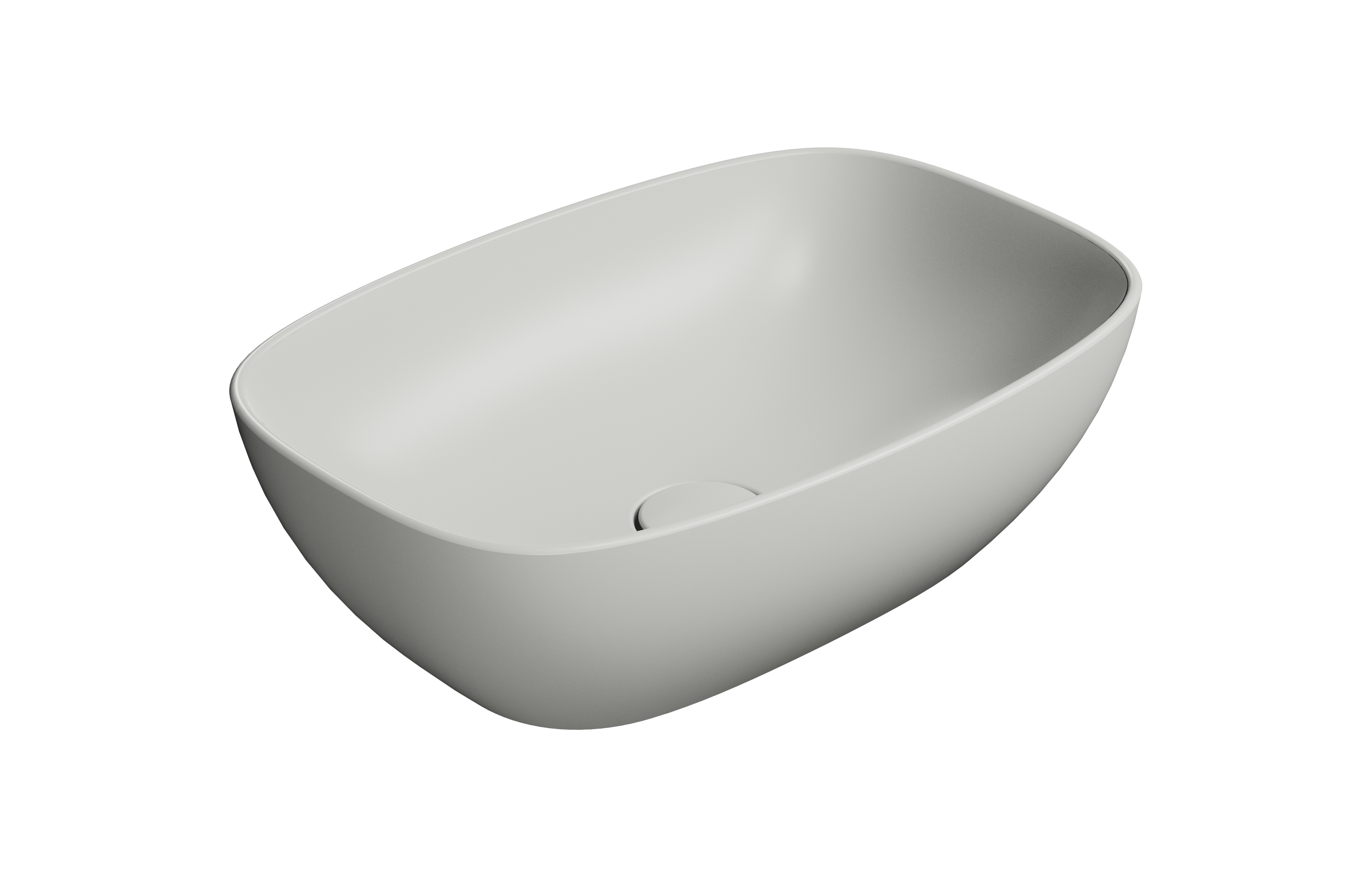 Lavabo senza foro troppopieno CM:50x35 predisposto per rubinetteria da parete o su piano.