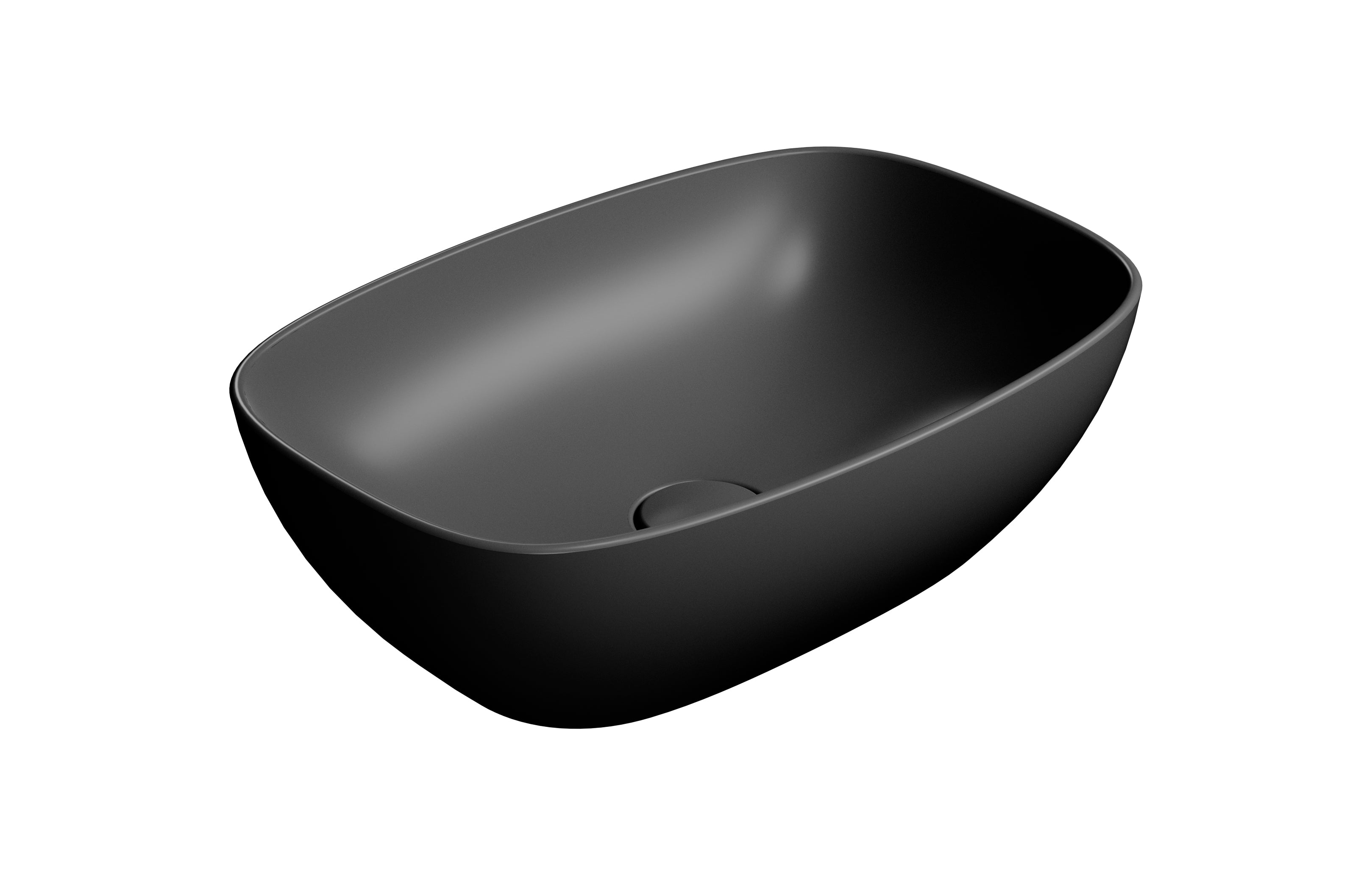 Lavabo senza foro troppopieno CM:50x35 predisposto per rubinetteria da parete o su piano.