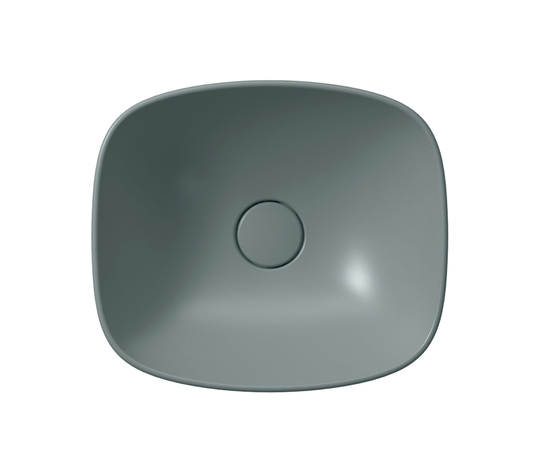 Lavabo senza foro troppopieno CM:40x35 predisposto per rubinetteria da parete o su piano.