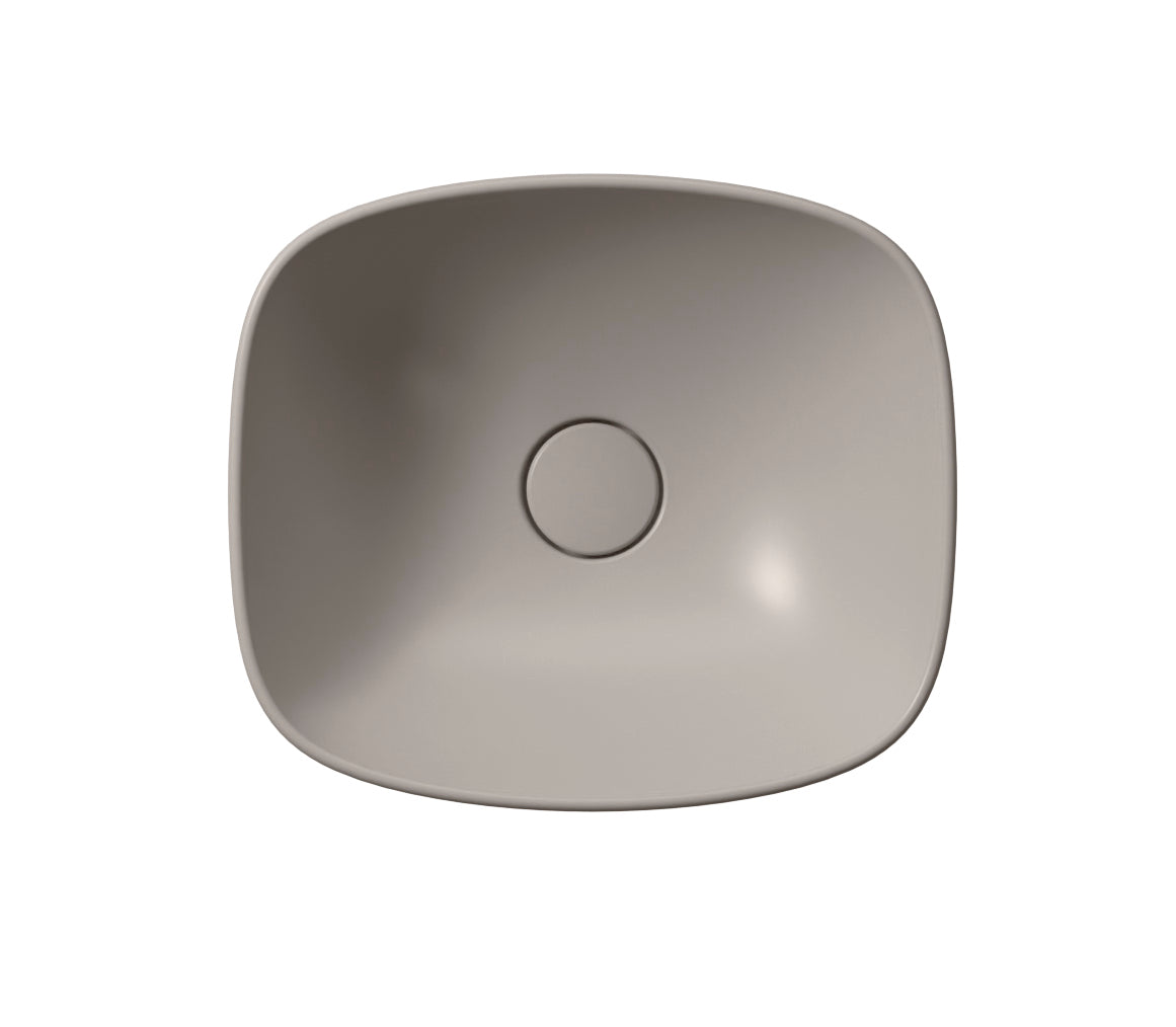 Lavabo senza foro troppopieno CM:40x35 predisposto per rubinetteria da parete o su piano.