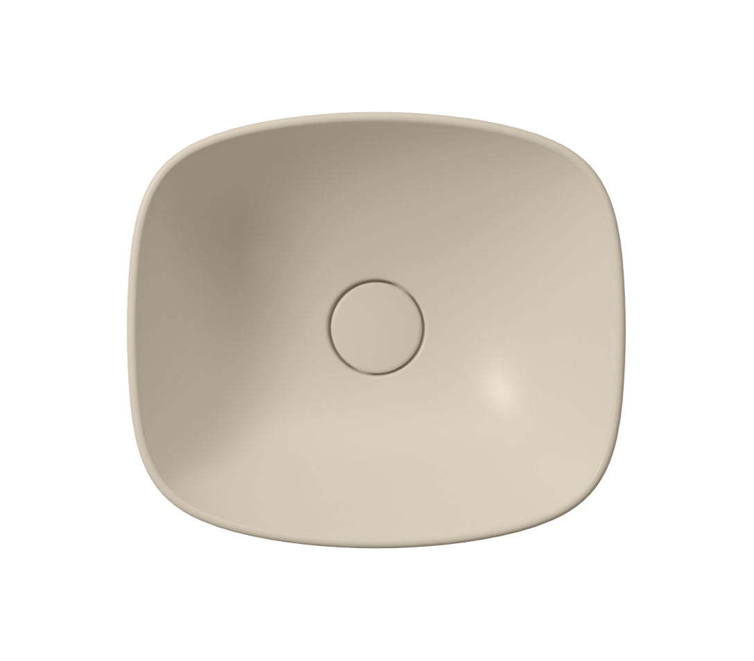 Lavabo senza foro troppopieno CM:40x35 predisposto per rubinetteria da parete o su piano.