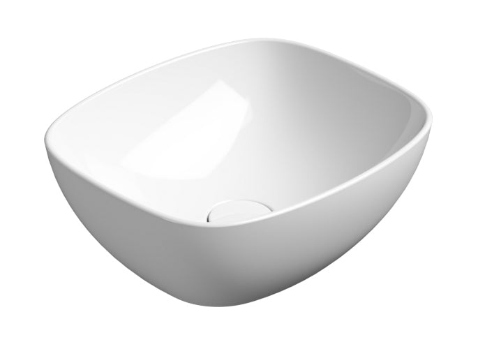 Lavabo senza foro troppopieno CM:40x35 predisposto per rubinetteria da parete o su piano.
