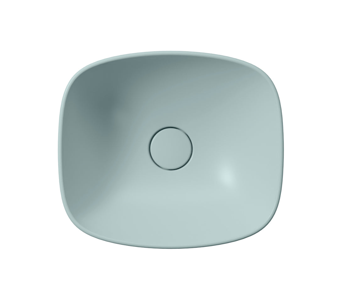 Lavabo senza foro troppopieno CM:40x35 predisposto per rubinetteria da parete o su piano.